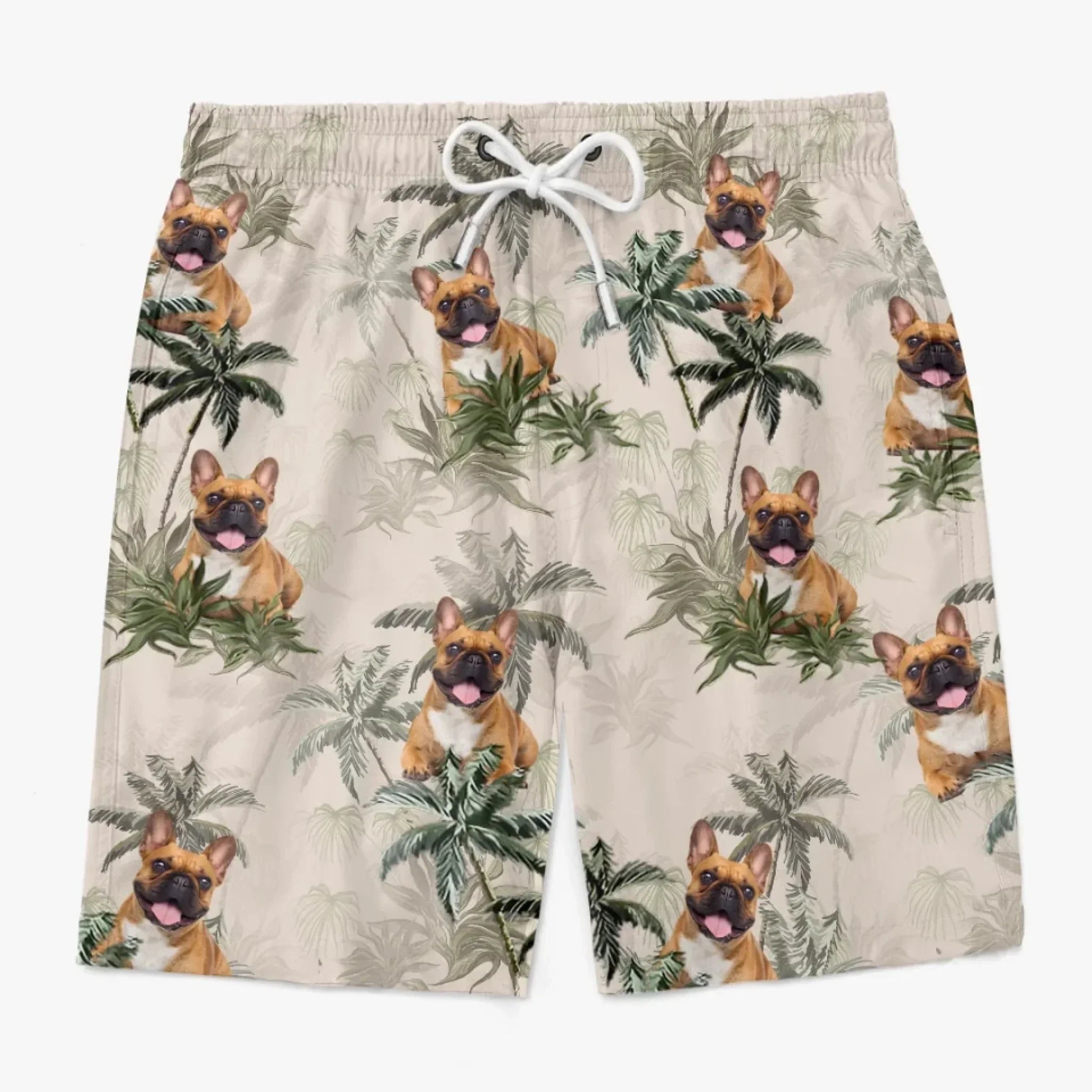 Custom Photo Island Boy With A Bark - Dog & Cat Personalized Custom Tropical Hawaiian Aloha Men Beach Shorts - Summer Vacation Gift For Pet Owners, Pet Lovers