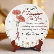 From My Heart To Yours, Always Loved - Family Personalized Custom Ceramic Plate - Mother's Day, Gift For Mom, Daughter