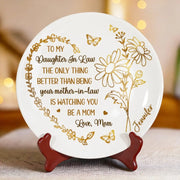 You Are A Daughter, A Blessing Beyond Measure - Family Personalized Custom Ceramic Plate - Mother's Day, Gift For Mom, Daughter