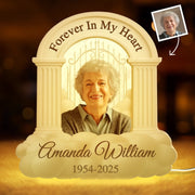 Custom Photo Shaped Light Box - Personalized Memorial Sympathy Gifts For Loss Of Mom, Dad - In Loving Memory