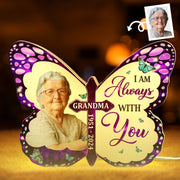 Custom Photo Shaped Light Box - Personalized Memorial Sympathy Gifts For Loss Of Mom, Dad - Forever Missed, Forever Loved