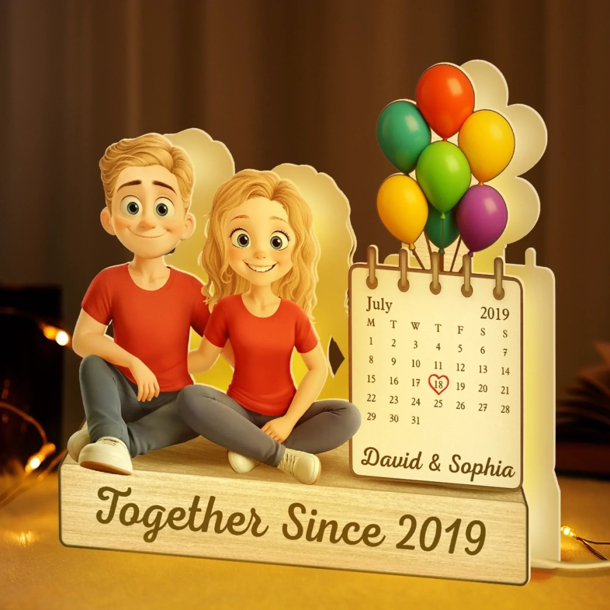 Custom Shaped Light Box - Personalized Anniversary Wedding Gifts For Husband And Wife, Him And Her - Still Laughing, Still Loving