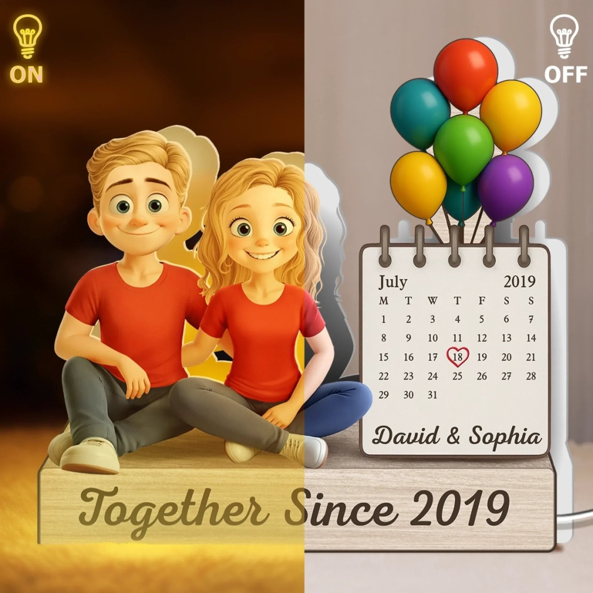 Custom Shaped Light Box - Personalized Anniversary Wedding Gifts For Husband And Wife, Him And Her - Still Laughing, Still Loving