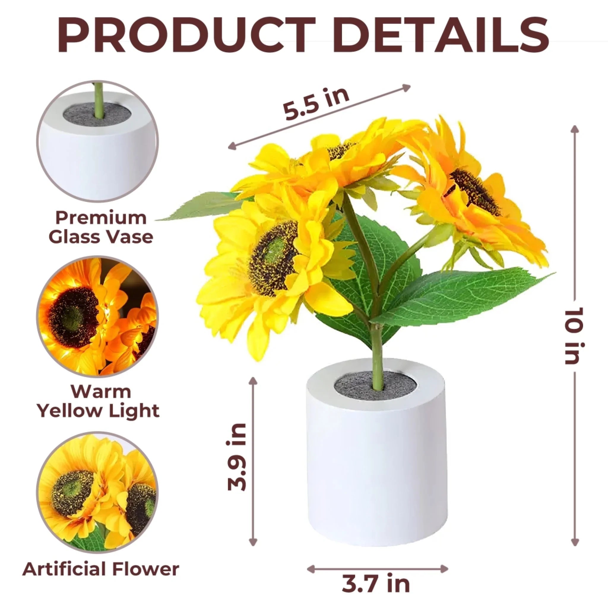 Custom Sunflower Lamp Night Light - Personalized Memorial Sympathy Gifts For Loss Of Mom, Dad - Memories Shine Through Every Darkness
