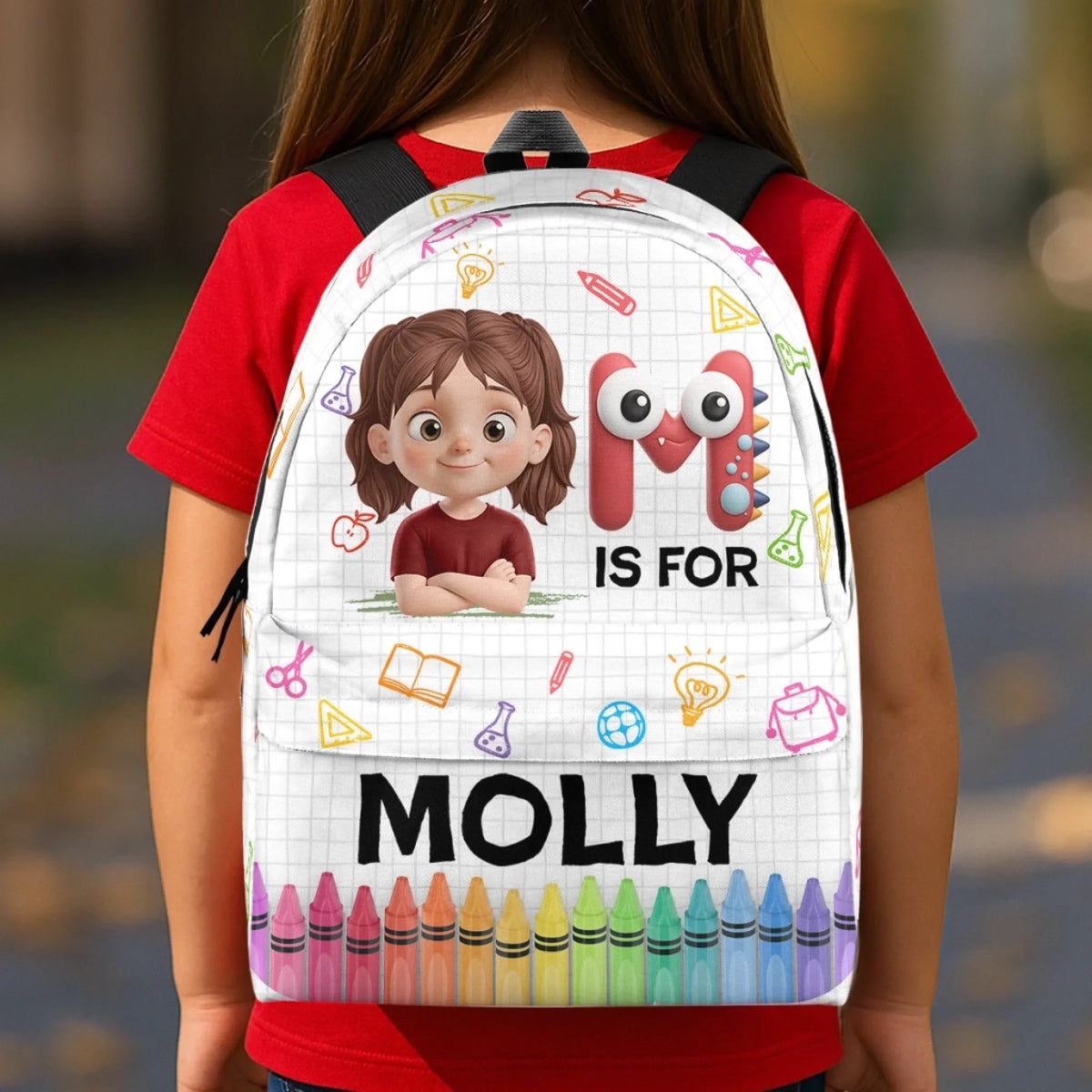 Custom Kids Backpack - Personalized Back To School Gifts For Kids - School Is My Playground