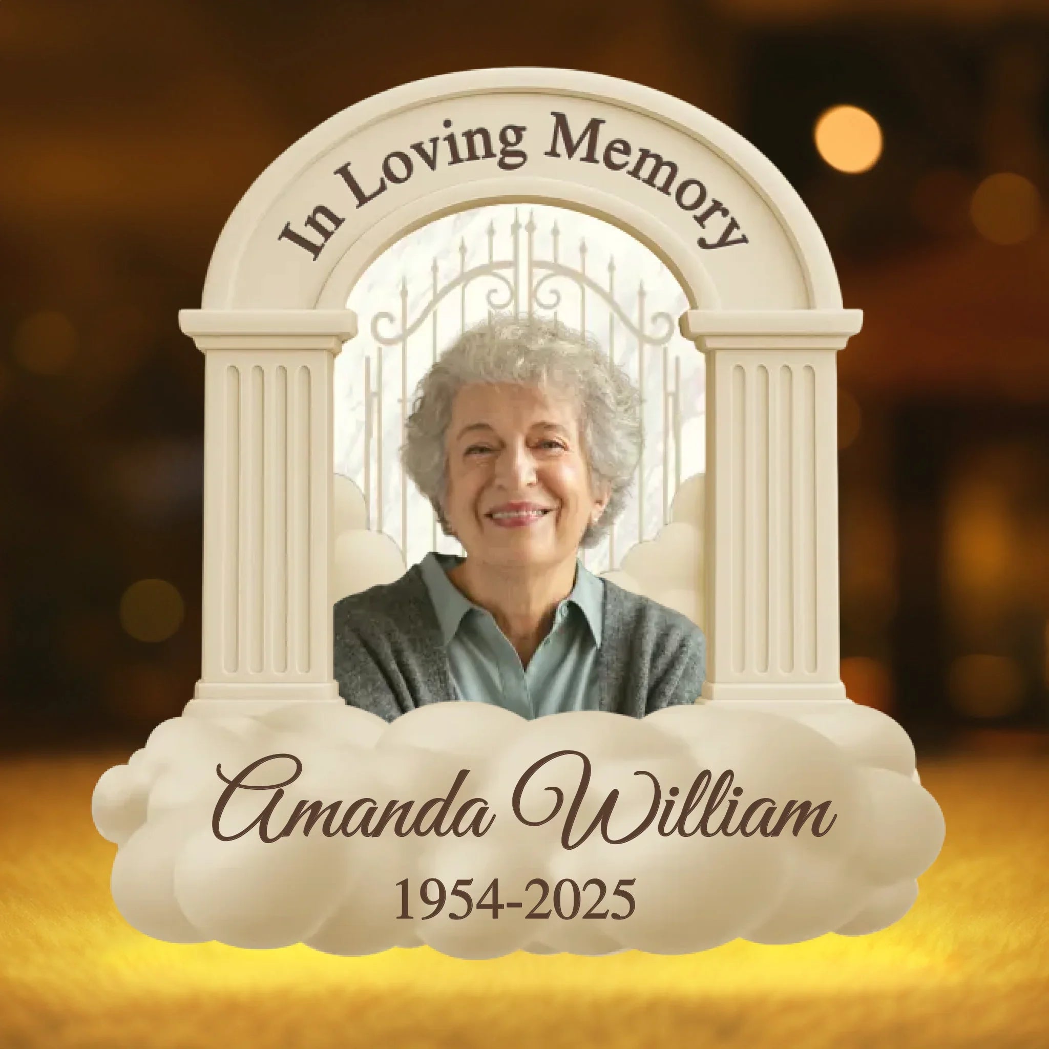 Custom Photo Shaped Light Box - Personalized Memorial Sympathy Gifts For Loss Of Mom, Dad - In Loving Memory