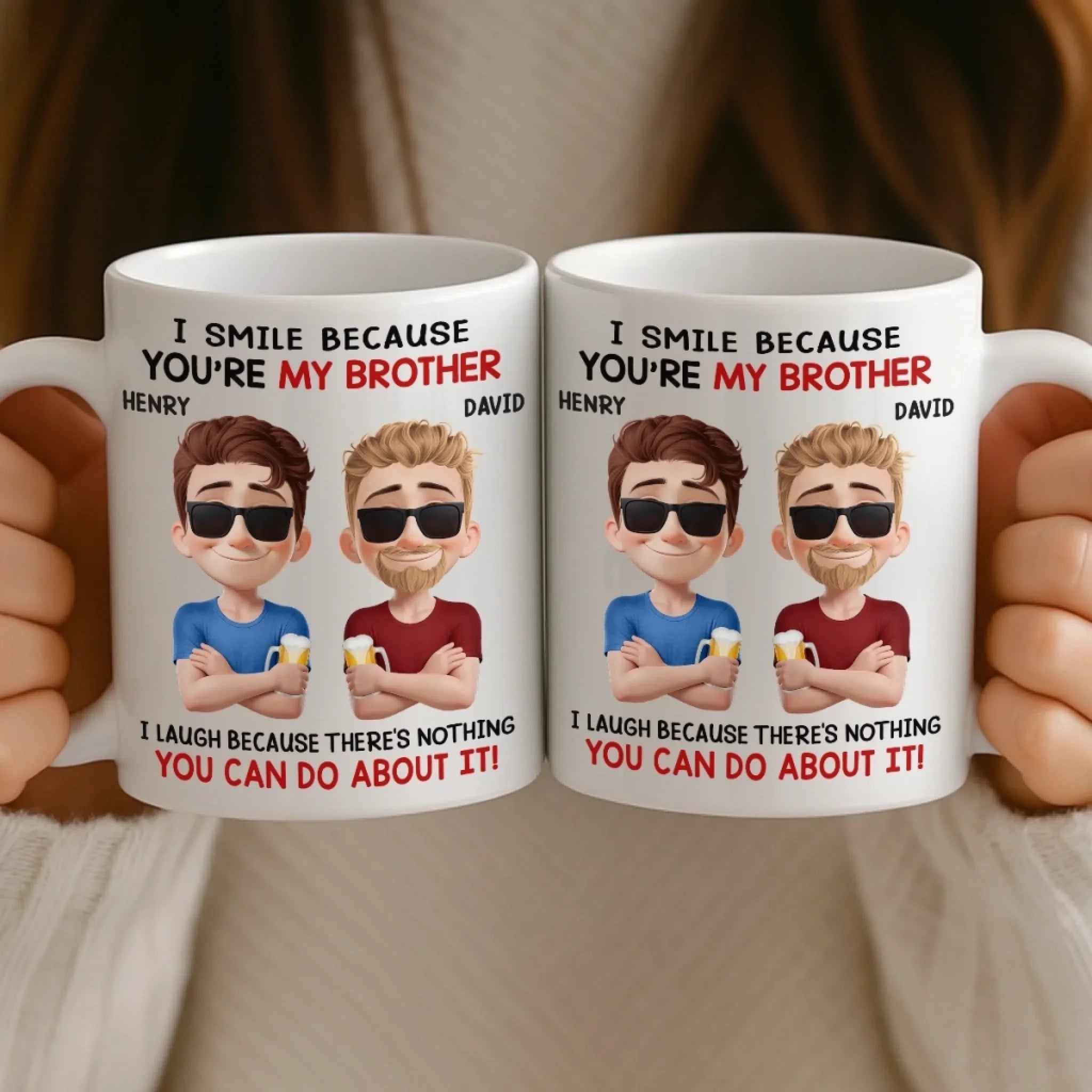 Custom Mug - Personalized Birthday Gifts For Brother - Strong Bond Always