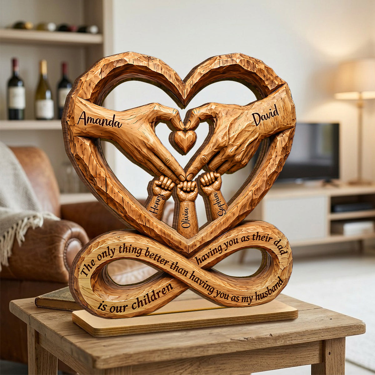 The Only Better Thing - Personalized 2-Layered Wooden Plaque -  Gift for Husband
