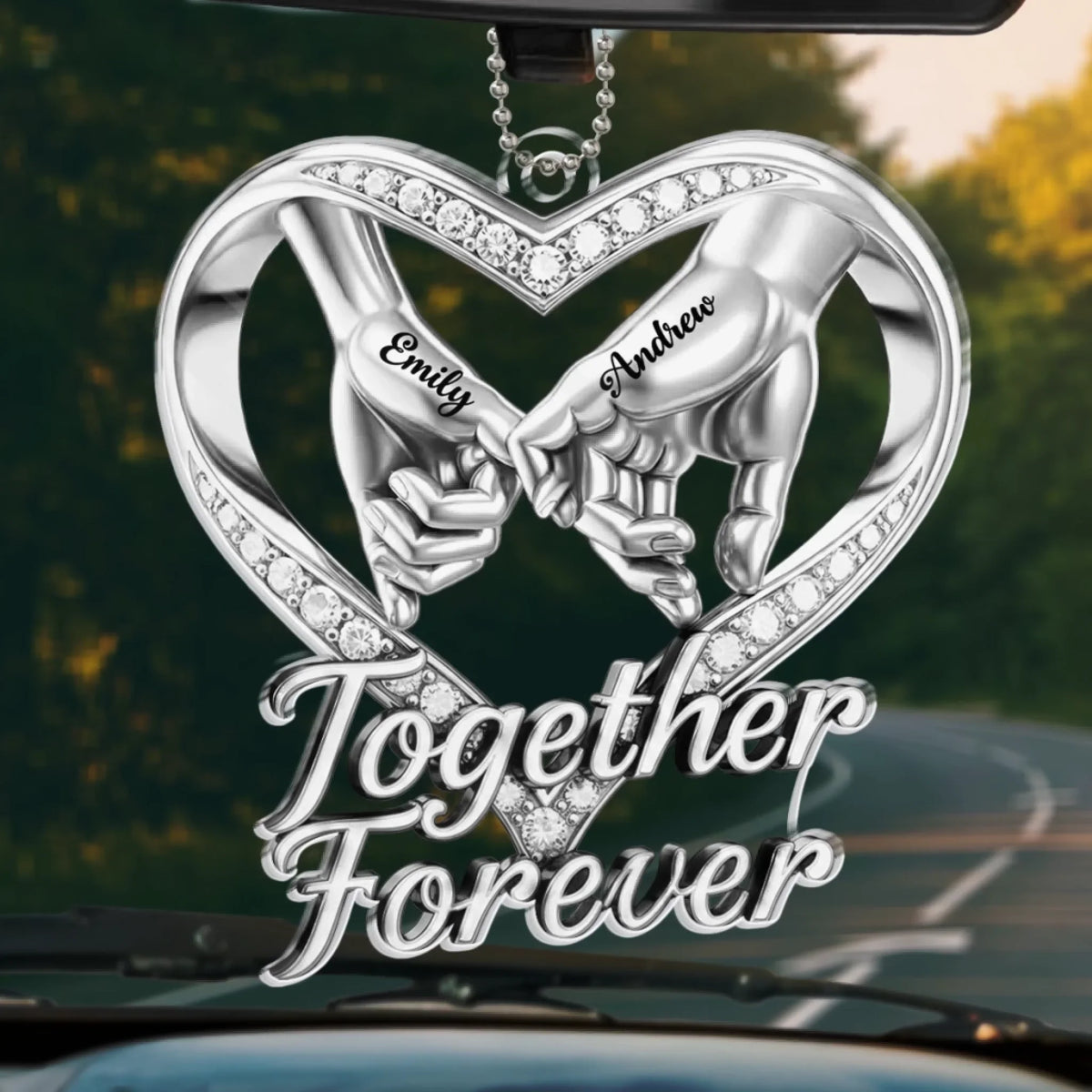 Custom Acrylic Car Ornament - Personalized Anniversary Wedding Gifts For Husband And Wife, Him And Her - You Make My World Soft