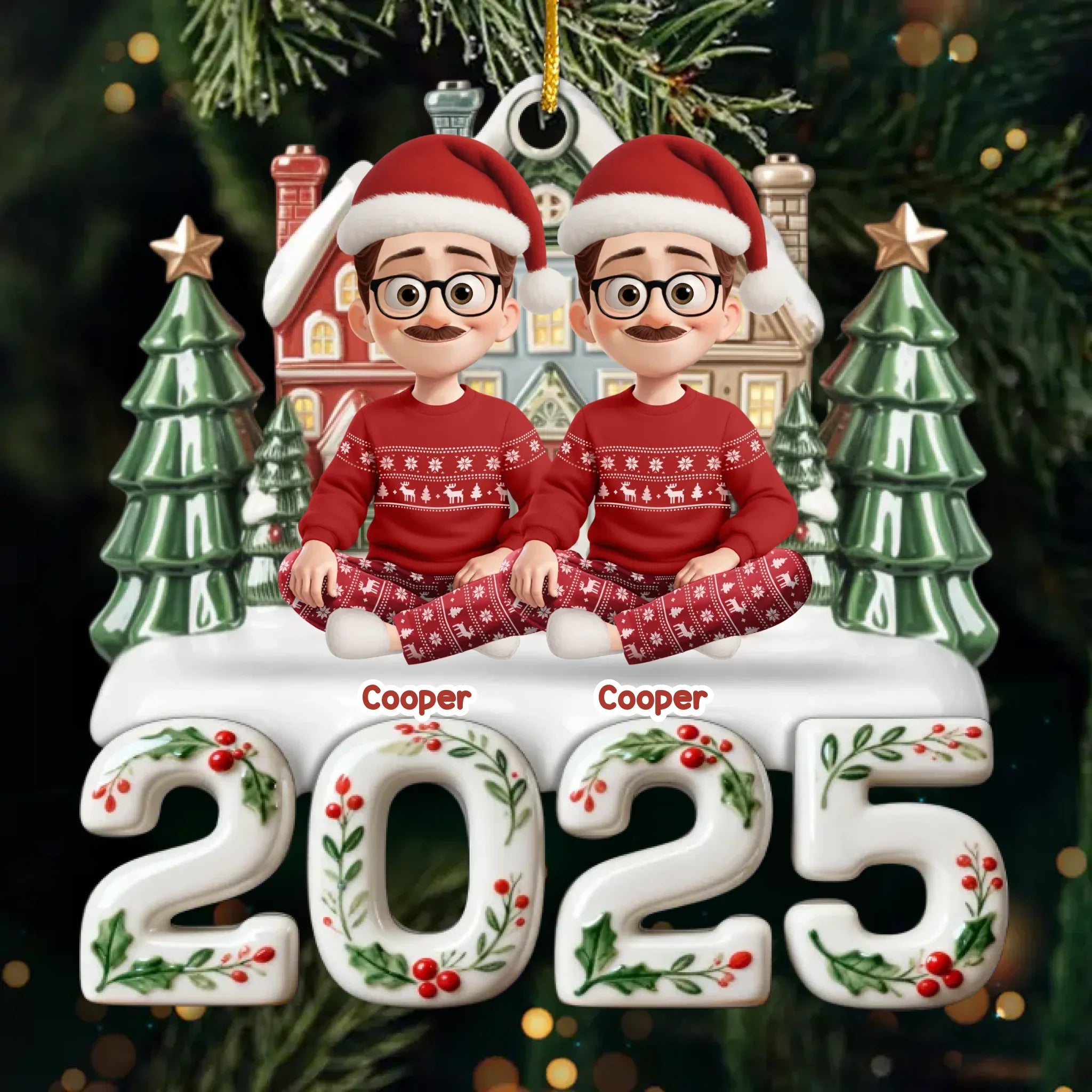 Custom Acrylic Ornament - Personalized Christmas Birthday Gifts For Family, Dog Cat Lovers - Little Moments Big Memories