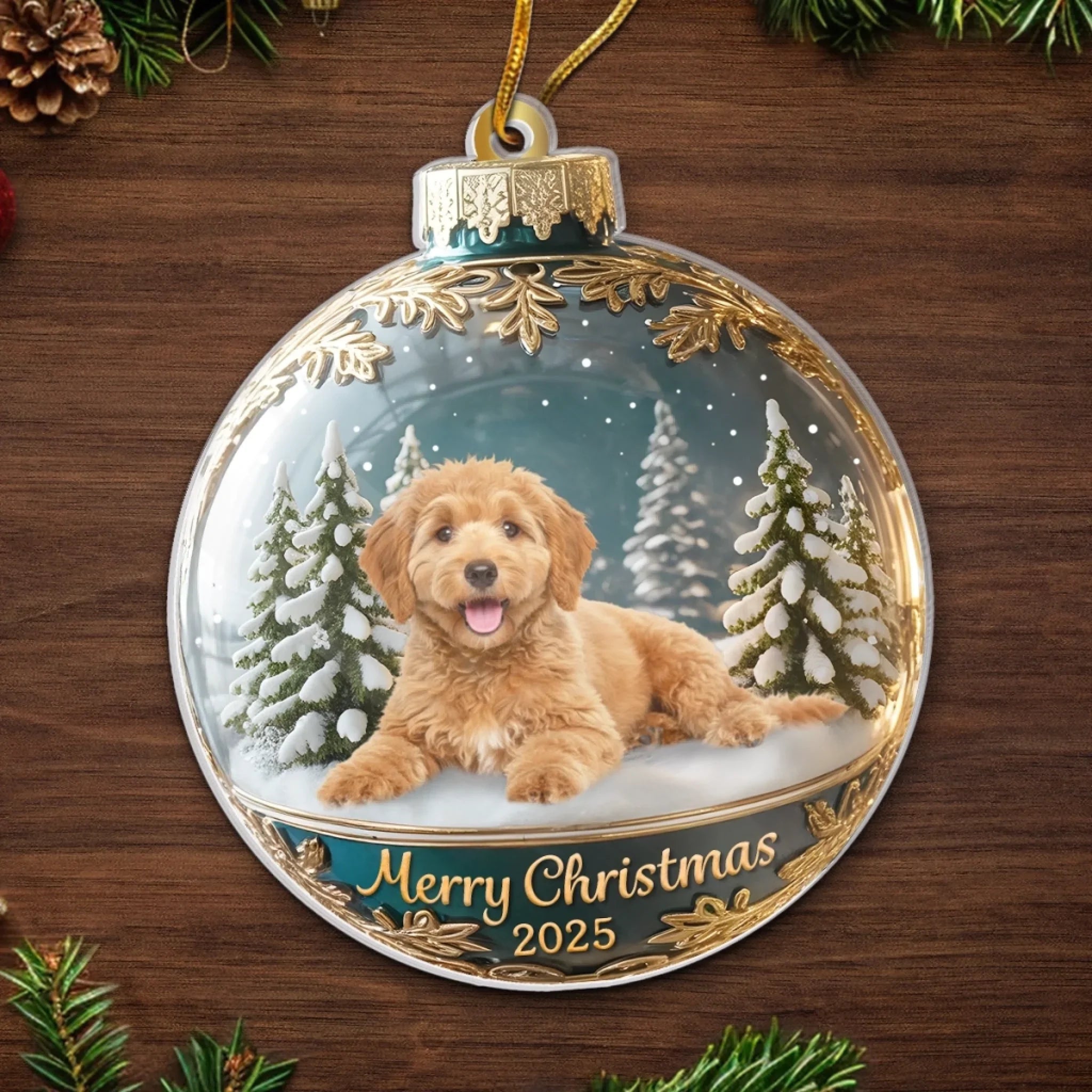 Custom Photo Acrylic Ornament - Personalized Christmas Birthday Gifts For Dog Cat Lovers, Dog Dad And Mom, Cat Owners - Merry Woofmas From The Goodest Pup