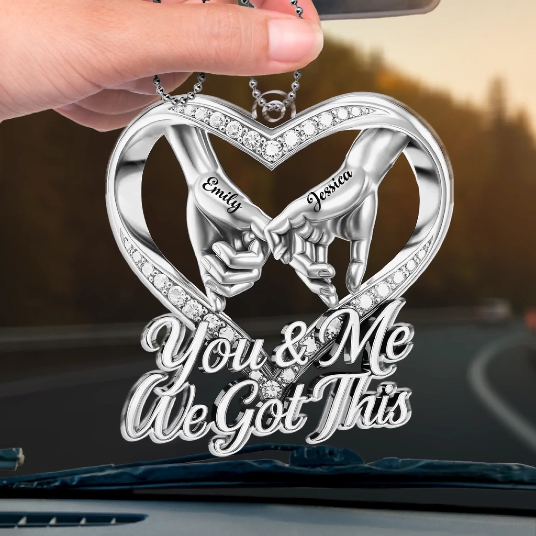 Custom Acrylic Car Ornament - Personalized Anniversary Wedding Gifts For Husband And Wife, Him And Her, LGBTQ+ - Growing Closer With Every Day