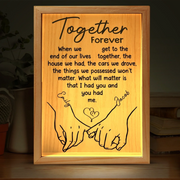 Custom Frame Light Box - Personalized Anniversary Wedding Gifts For Husband And Wife, Him And Her - Together We Choose Us