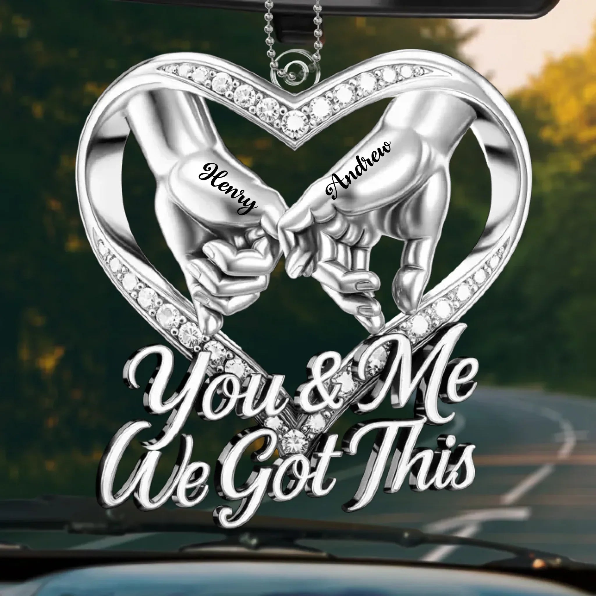 Custom Acrylic Car Ornament - Personalized Anniversary Wedding Gifts For Husband And Wife, Him And Her, LGBTQ+ - Growing Closer With Every Day