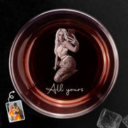 Custom Photo Whiskey Glass - Personalized Anniversary Wedding Gifts For Husband And Wife, Him And Her, Wine, Bourbon, Whiskey Lovers - Love Aged To Perfection