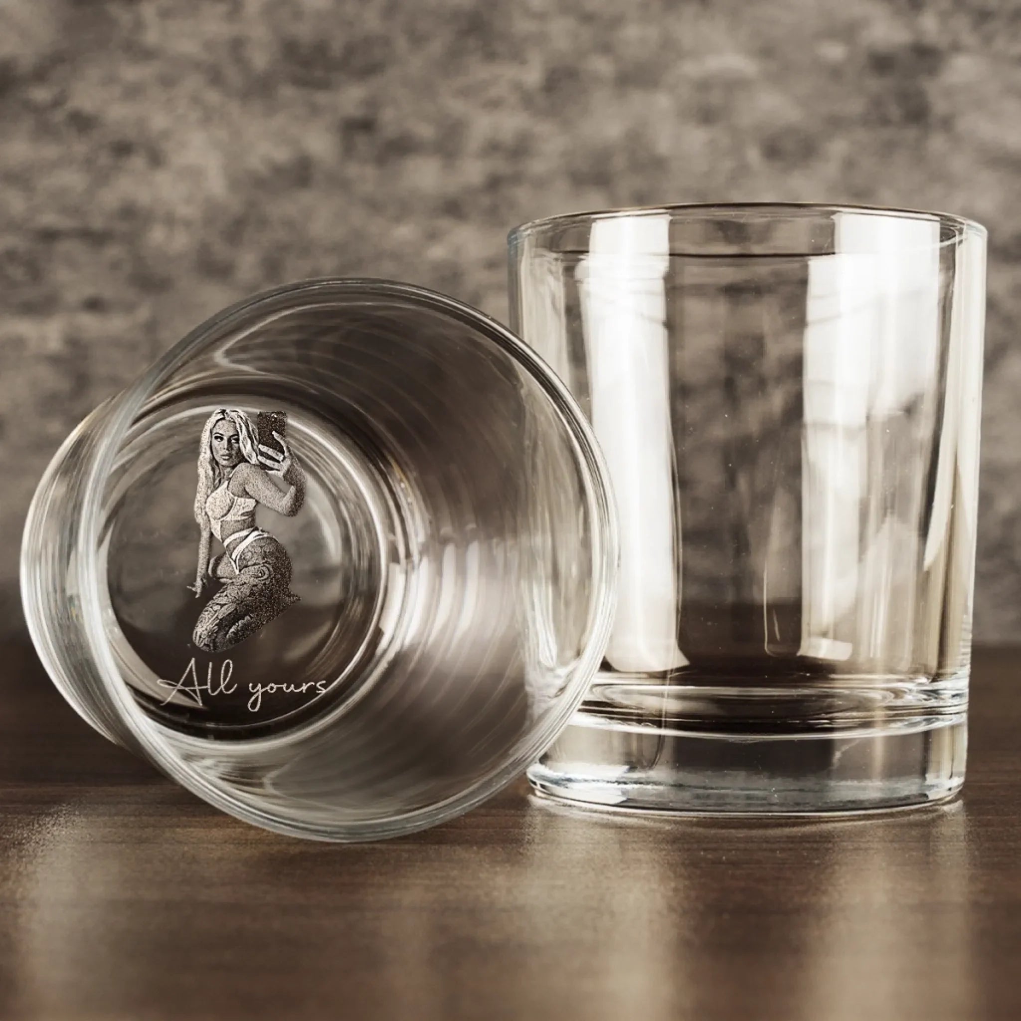 Custom Photo Whiskey Glass - Personalized Anniversary Wedding Gifts For Husband And Wife, Him And Her, Wine, Bourbon, Whiskey Lovers - Love Aged To Perfection