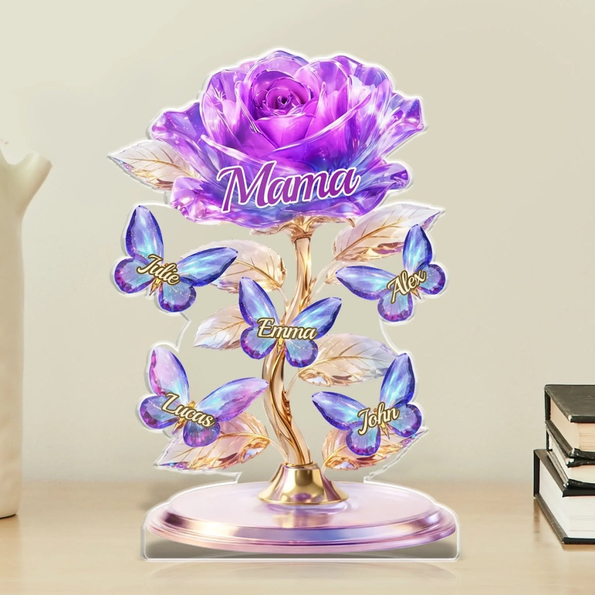 Custom Acrylic Plaque - Personalized Mother's Day Gifts For Mom, Grandma - A Crystal Garden Of Love