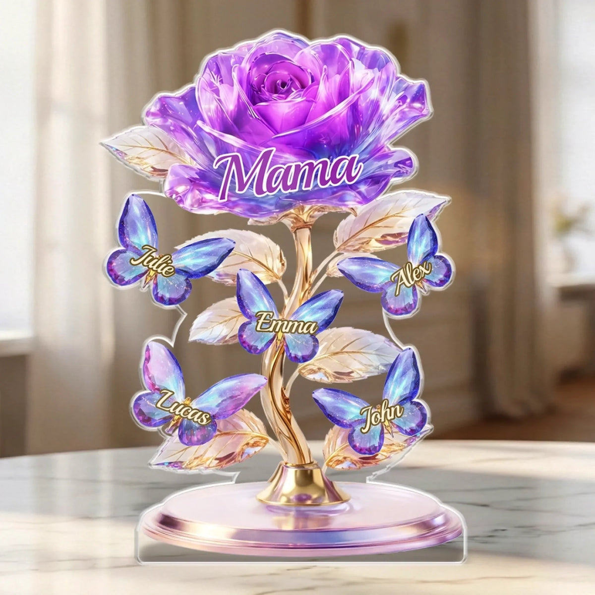 Custom Acrylic Plaque - Personalized Mother's Day Gifts For Mom, Grandma - A Crystal Garden Of Love