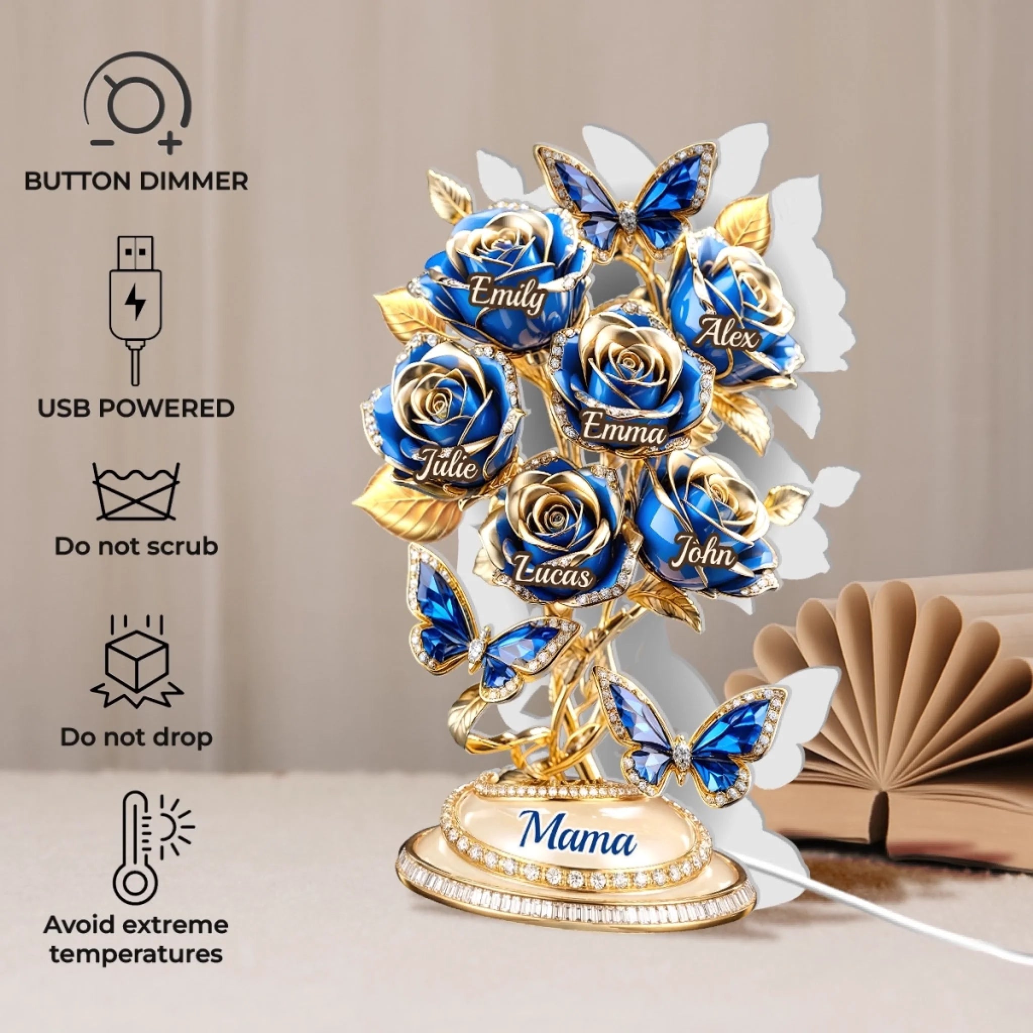 Custom Shaped Light Box - Personalized Mother's Day Gifts For Mom, Grandma - Grandma And Mom Forever