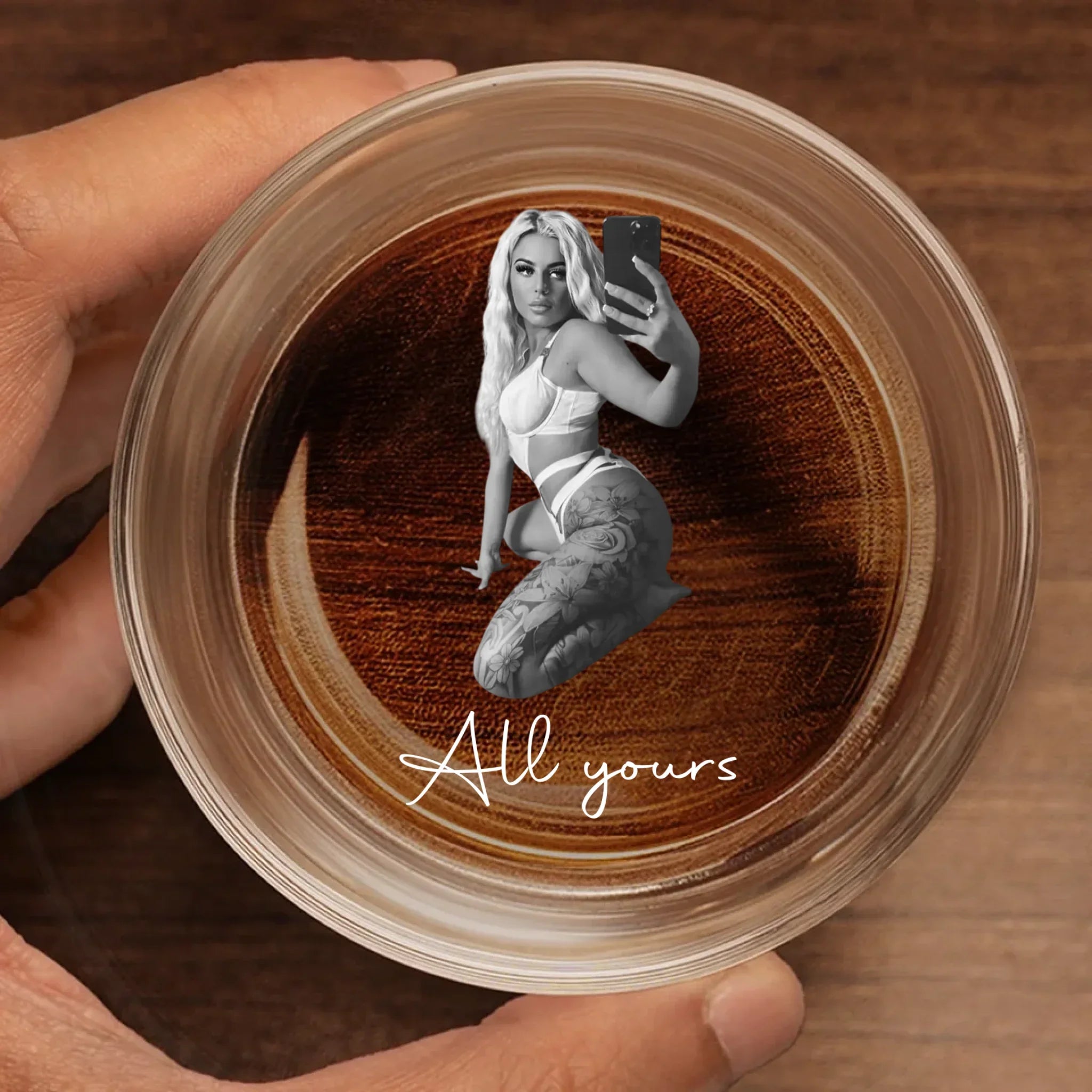 Custom Photo Whiskey Glass - Personalized Anniversary Wedding Gifts For Husband And Wife, Him And Her, Wine, Bourbon, Whiskey Lovers - Love Aged To Perfection
