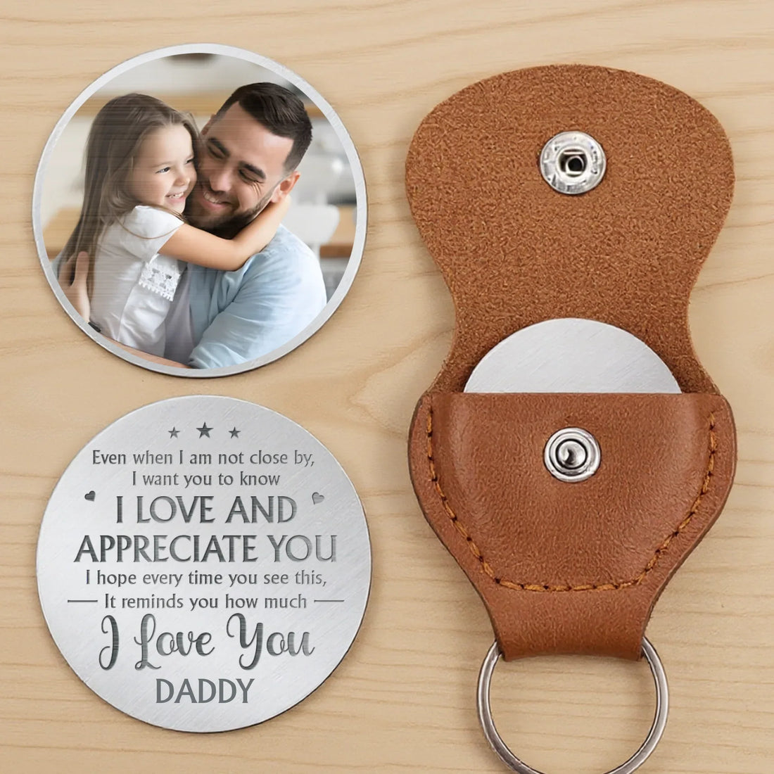 Custom Photo My First Hero, My Forever Friend - Family Personalized Custom Pocket Hug - Father's Day, Gift For Dad, Grandpa, Son, Daughter, Grandson, Granddaughter