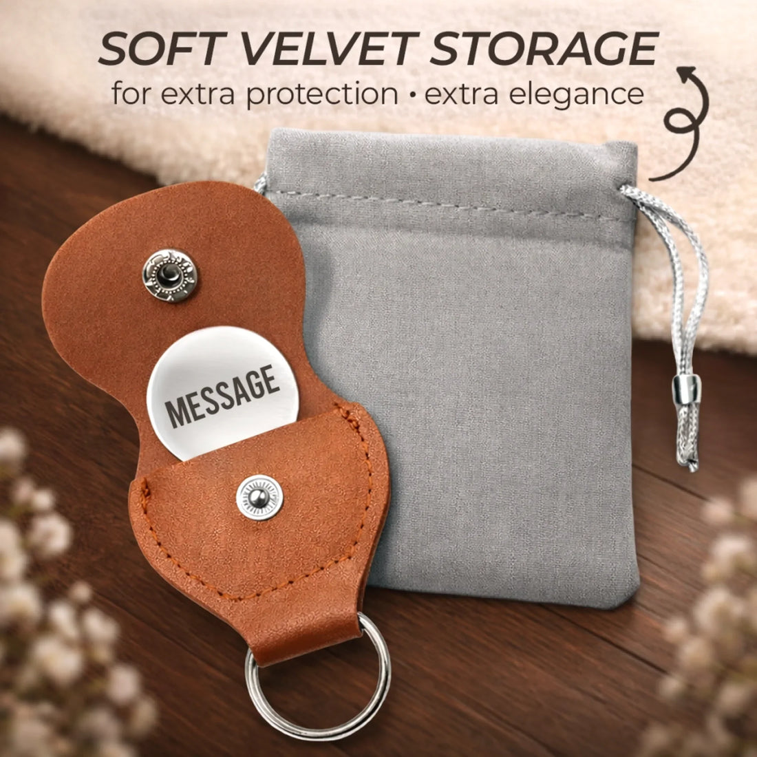 Custom Pocket Hug - Personalized Anniversary Wedding Gifts For Husband And Wife, Him And Her - Let Me Hold Your Hand