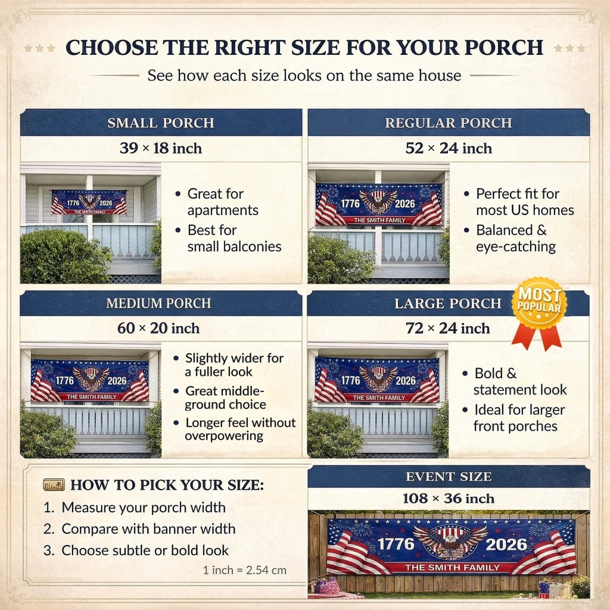 Custom Polyester Outdoor Banner - Personalized America 250th Anniversary Gifts For Mom, Dad, Brother, Sister, Kids - Together We Shine Bright
