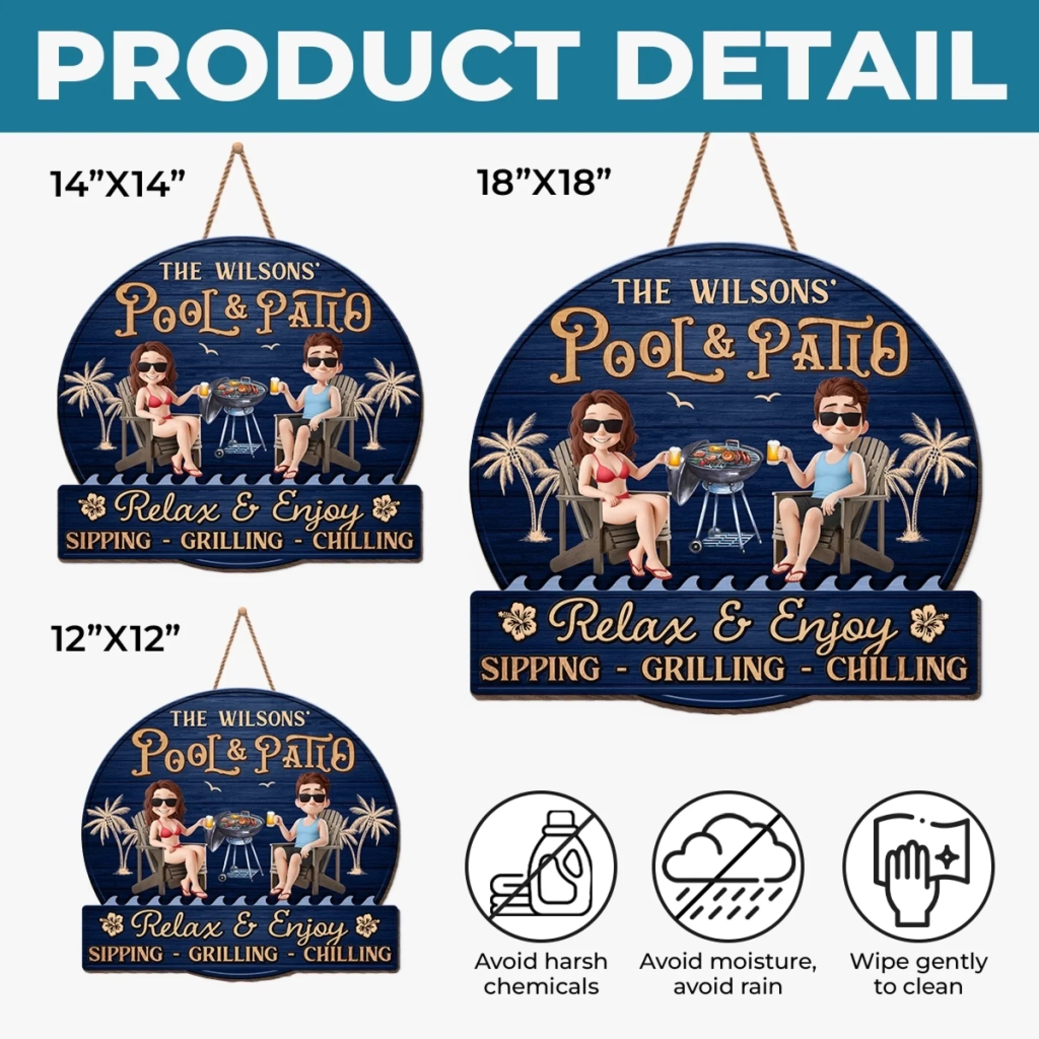Custom Home Decor Wood Sign - Personalized Anniversary Wedding Gifts For Husband And Wife, Him And Her - Welcome To Our Happy Place