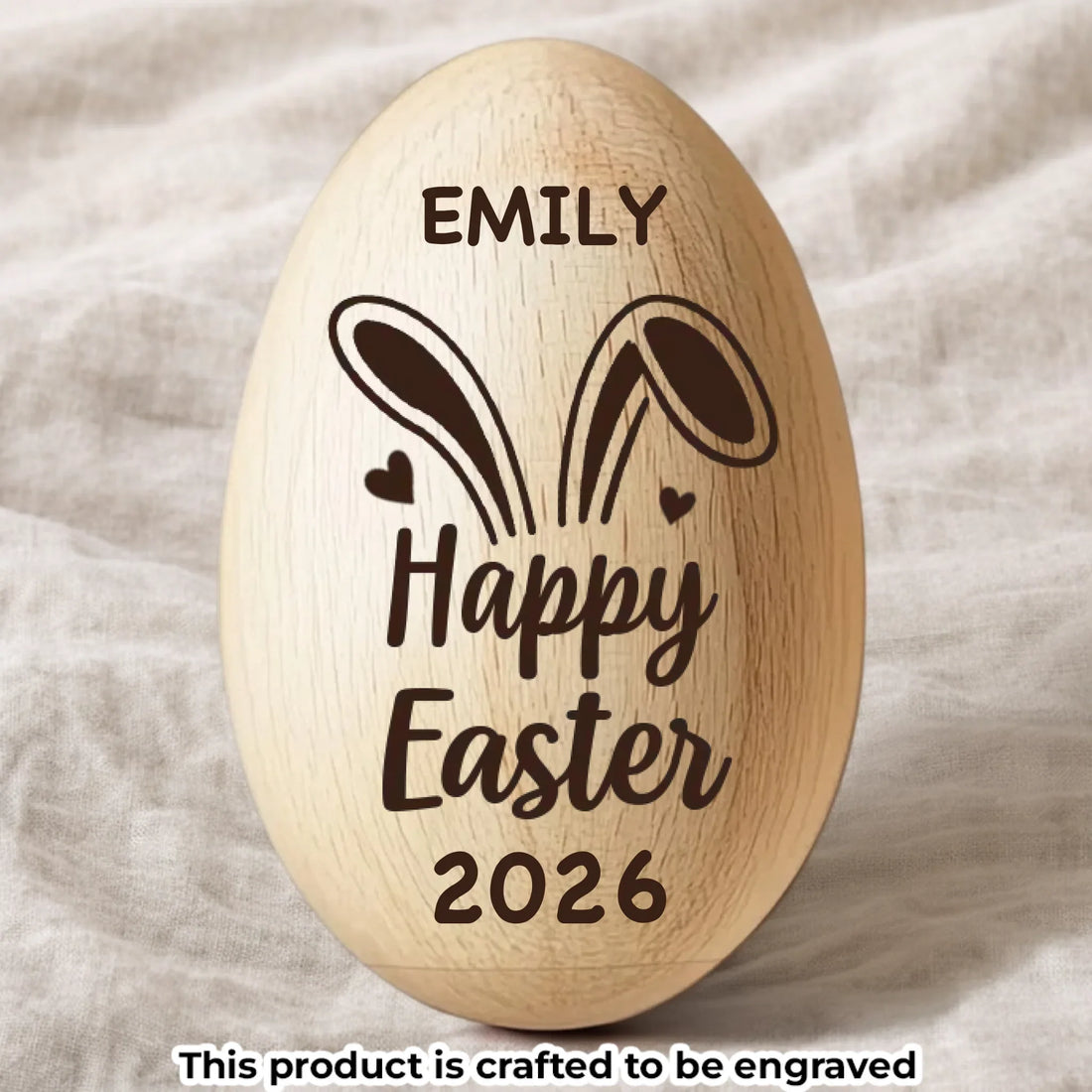 Custom Wooden Egg Shaker - Personalized Easter, Baby Shower, Gender Reveal Gifts For New Moms, New Dads, New Parents - Welcome To The World