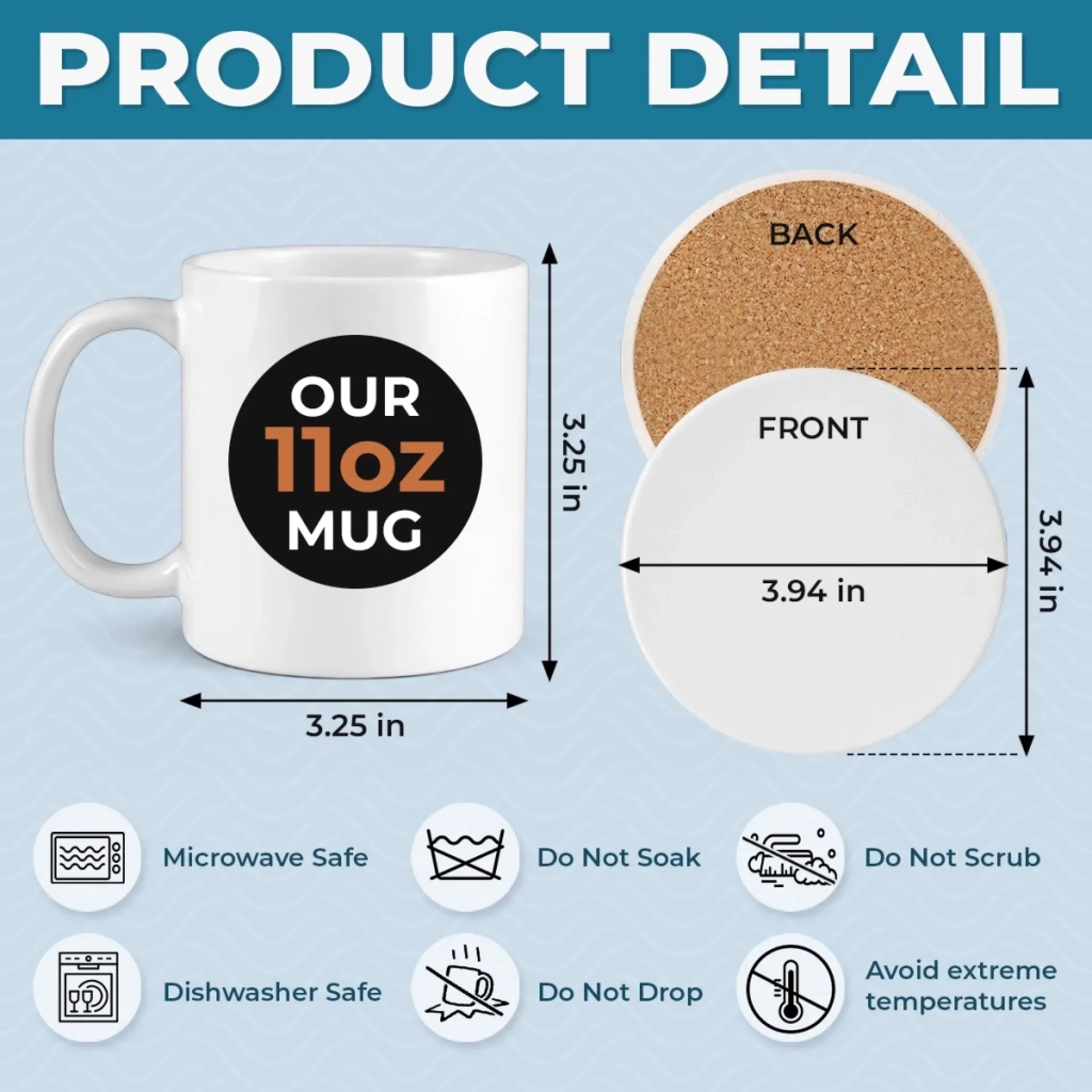 Custom 3D Inflated Effect Printed Mug And Coaster Set - Personalized Mother's Day Birthday Gifts For Mom, Grandma - Grandkids Make Life Bloom