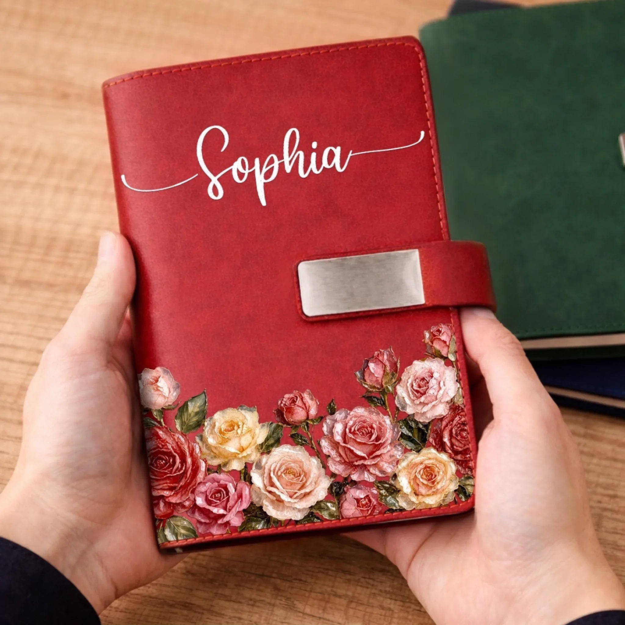 Custom Birth Month Flower Notebook Set - Personalized Birthday Gifts For Besties, Sisters, BFF, Family, Yourself - Proud Of My Own Journey