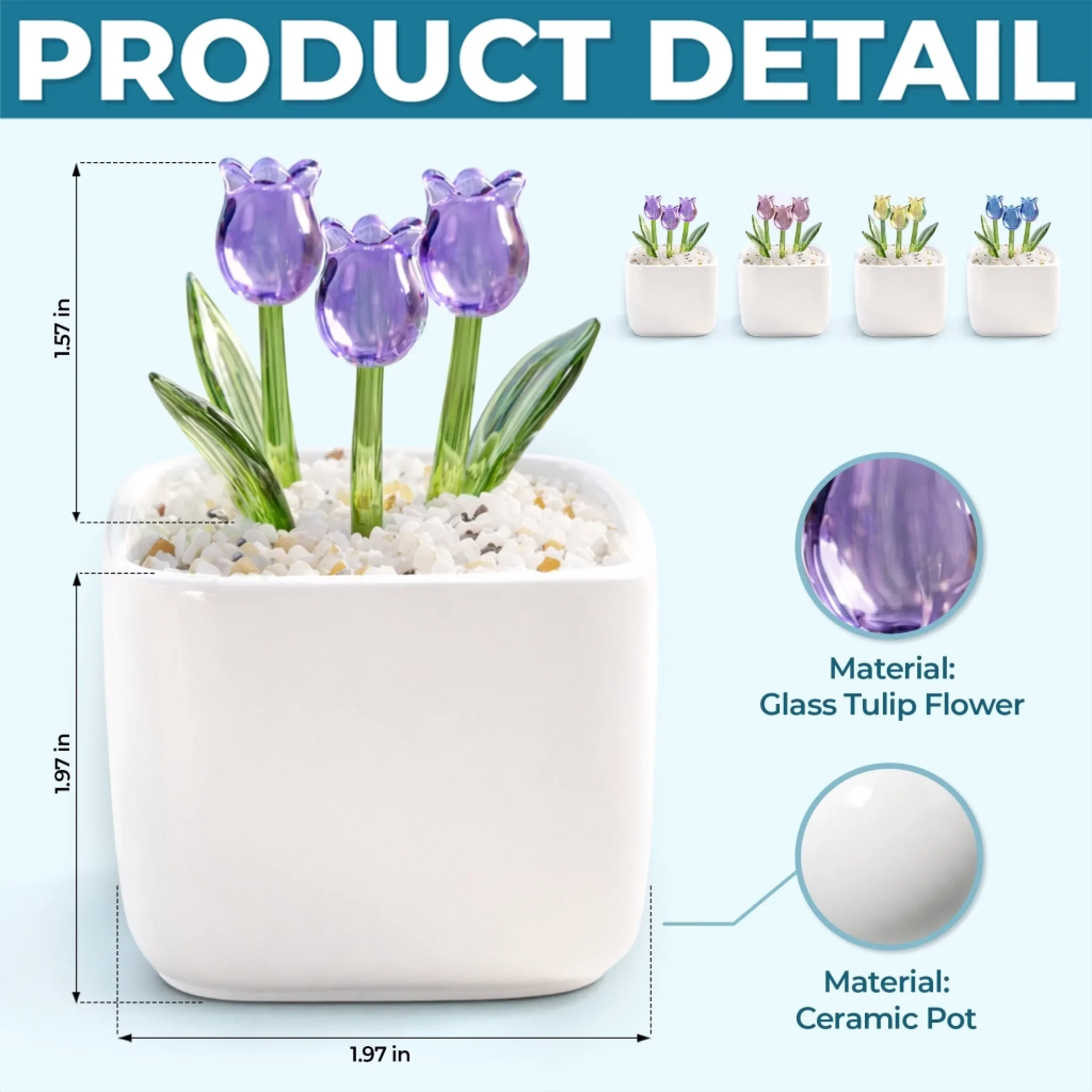 Custom Glass Everlasting Tulips - Personalized Mother's Day Birthday Gifts For Mom, Daughter - Like Mother Like Daughter