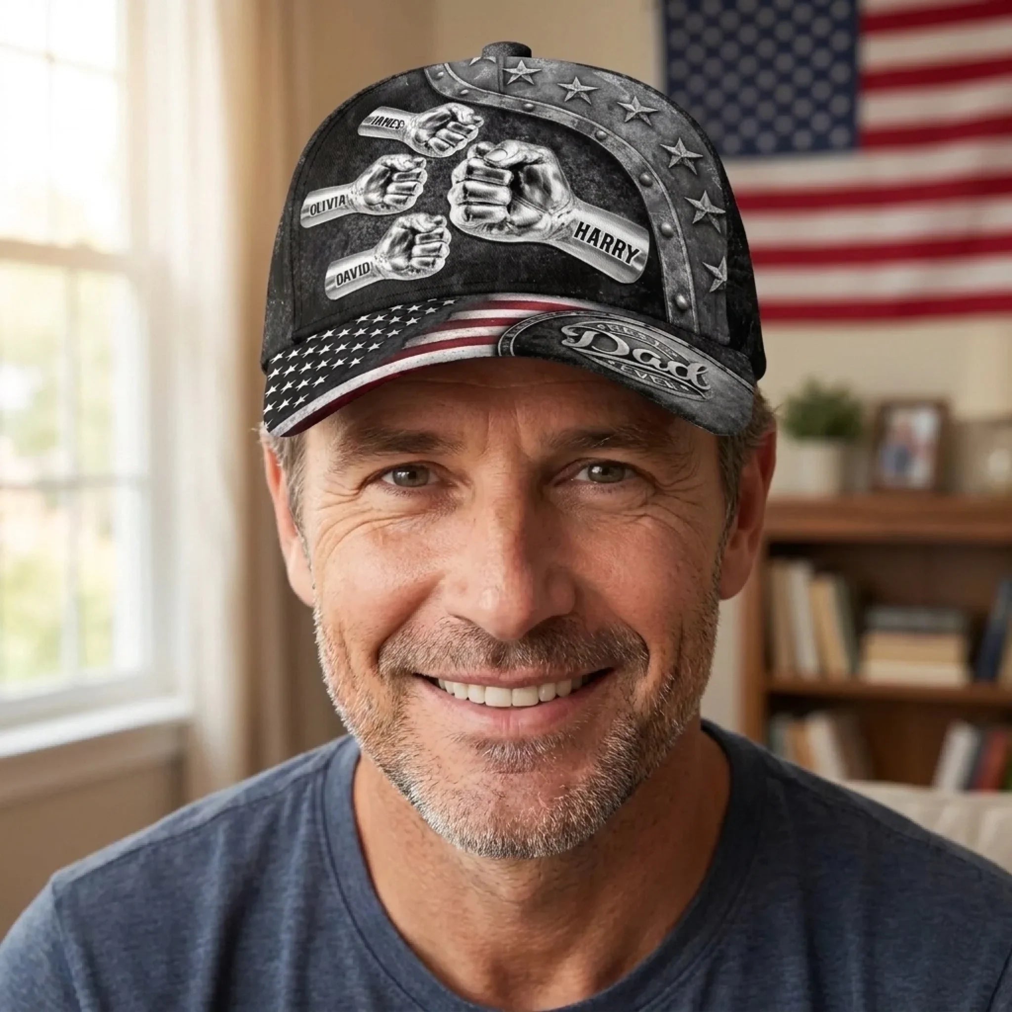 Custom Hat, All Over Print Classic Cap - Personalized Father's Day Birthday Gifts For Dad, Grandpa - Dad, My Everyday Hero