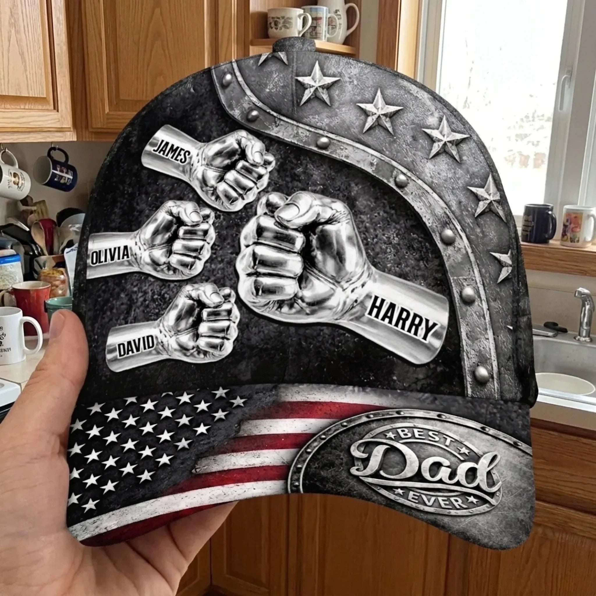 Custom Hat, All Over Print Classic Cap - Personalized Father's Day Birthday Gifts For Dad, Grandpa - Dad, My Everyday Hero