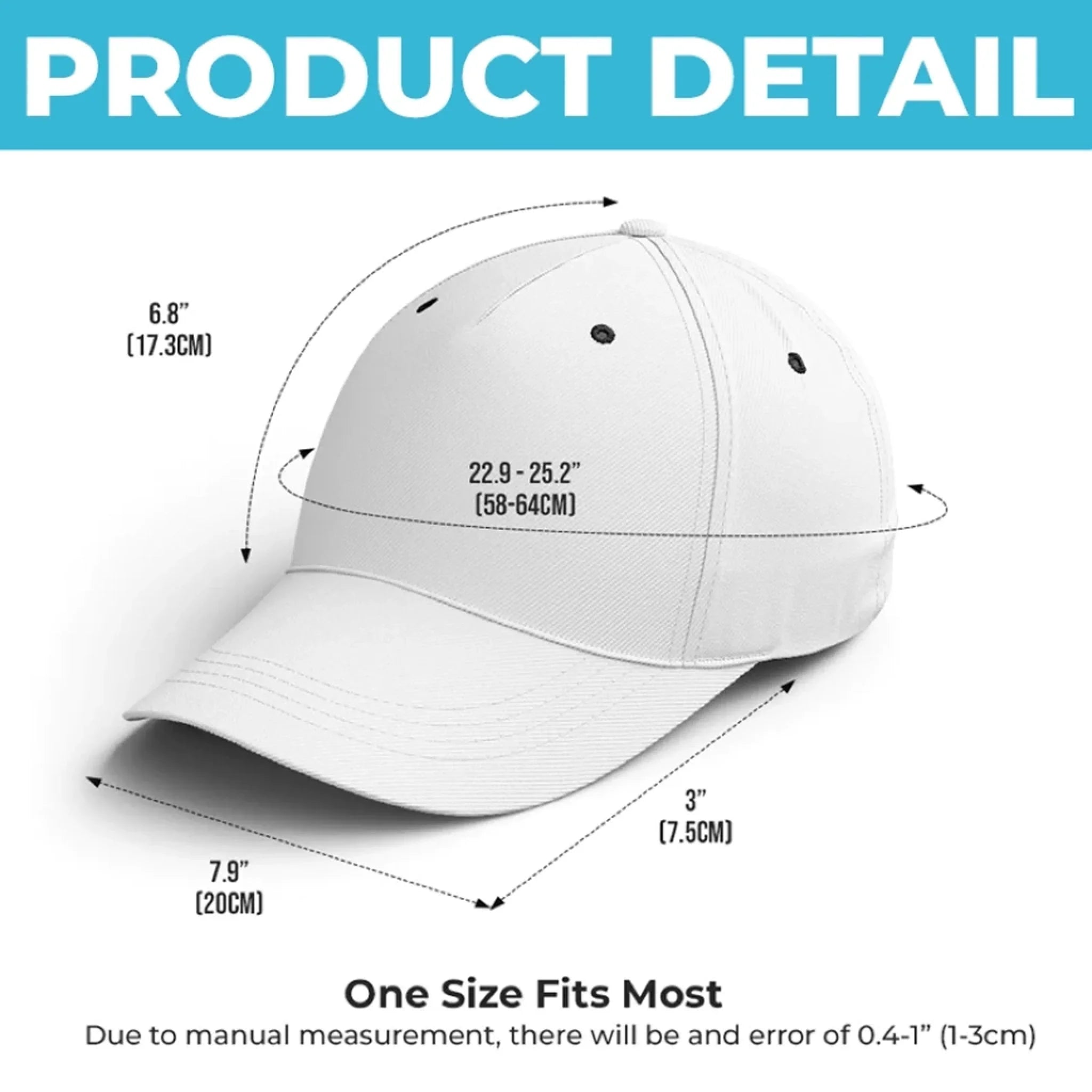 Custom Hat, All Over Print Classic Cap - Personalized Father's Day Birthday Gifts For Dad, Grandpa - Dad, My Everyday Hero