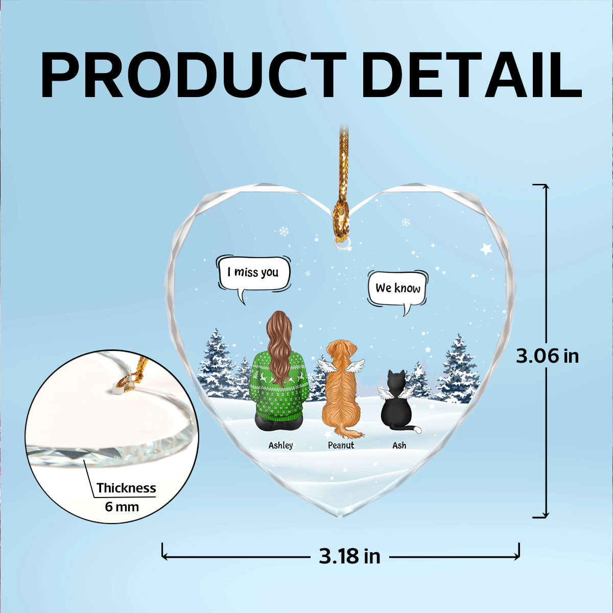 I Still Talk About You Dog Cat Memorial - Personalized Glass Ornament - Memorial Christmas Gift For Dog Lovers, Cat Lovers