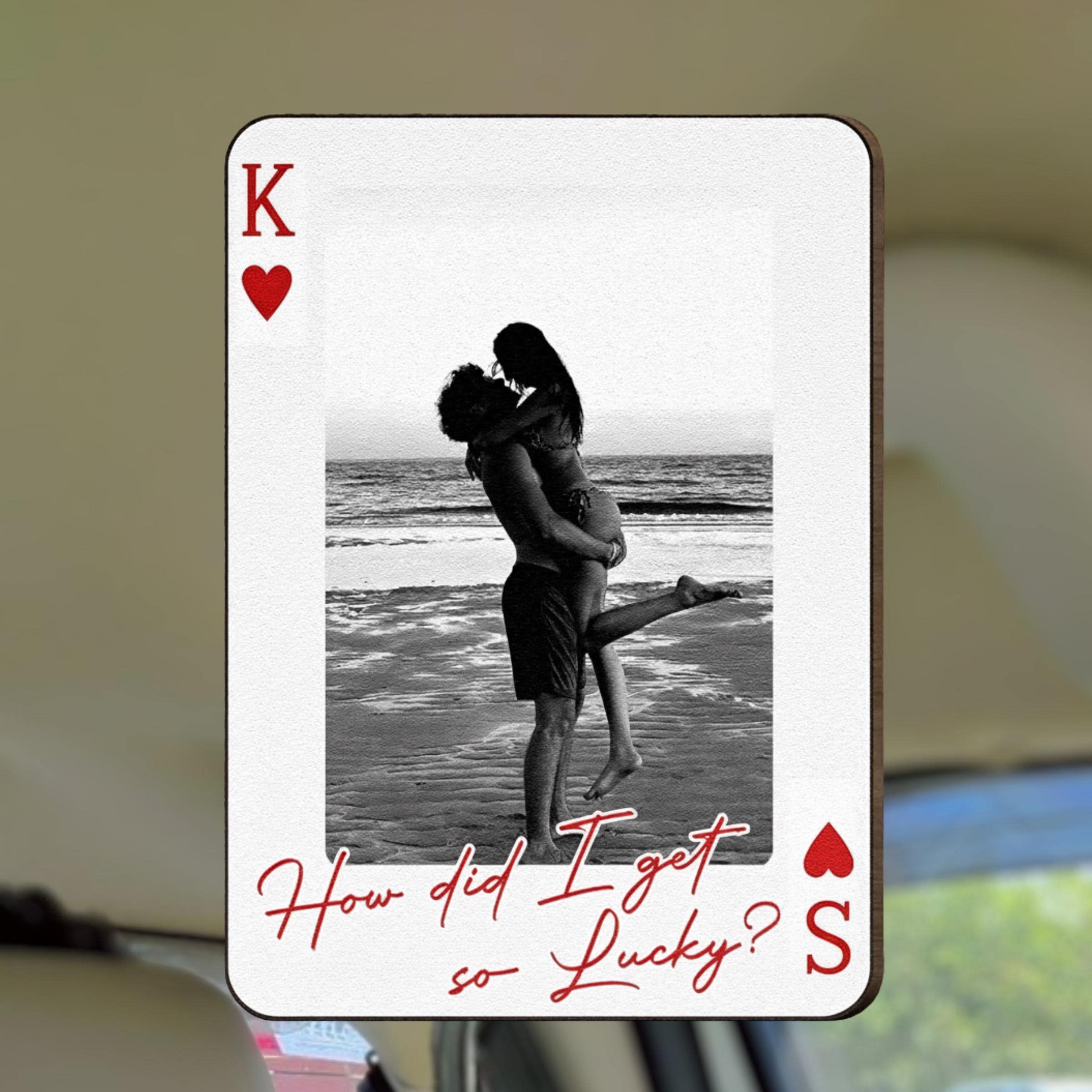 King & Queen Custom Photo Car Visor Clip – Drive Safe I Love You