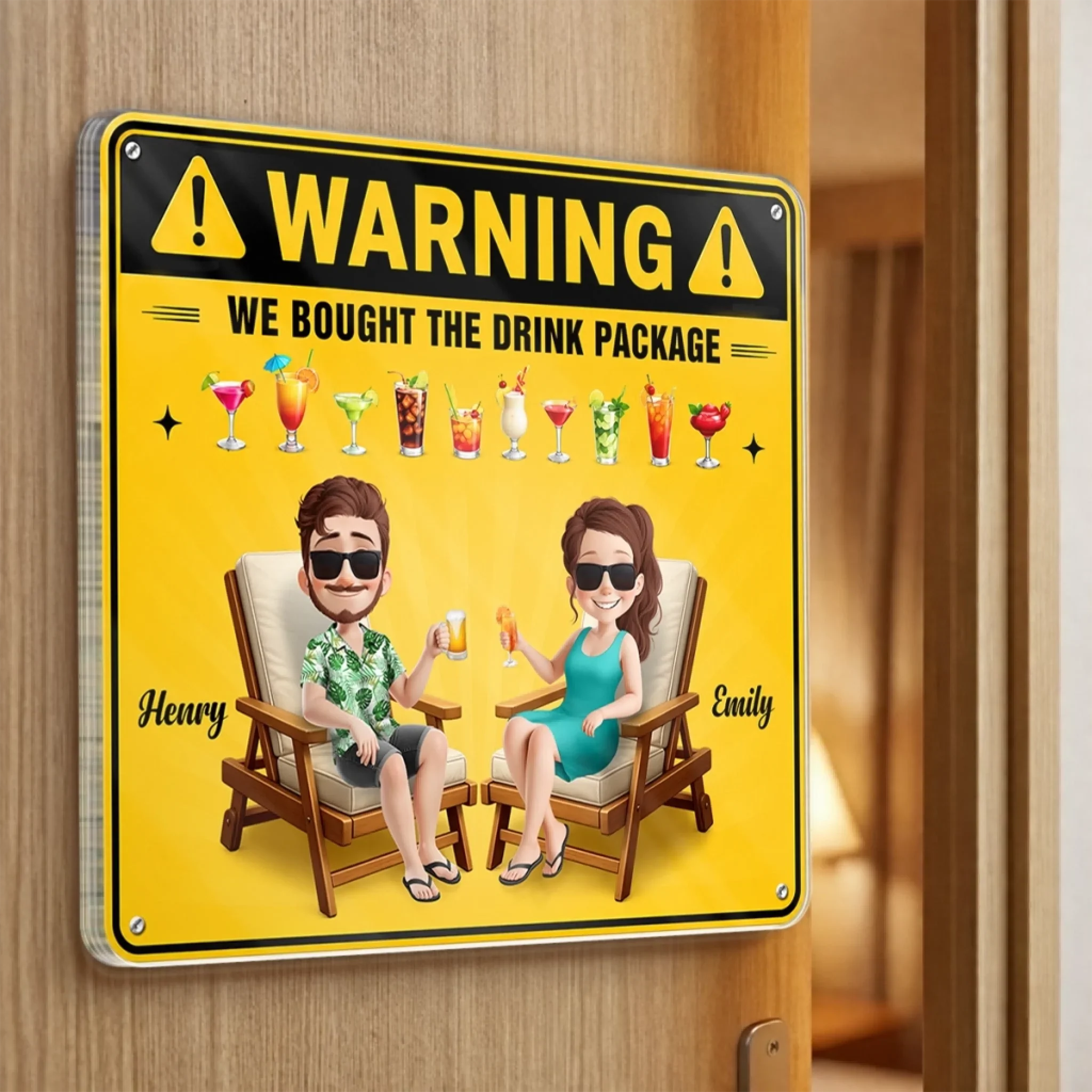 Custom Cruise Ship Door Magnet - Personalized Summer Vacation And Travel Gifts For Husband And Wife, Him And Her - Living Our Best Cruise Life
