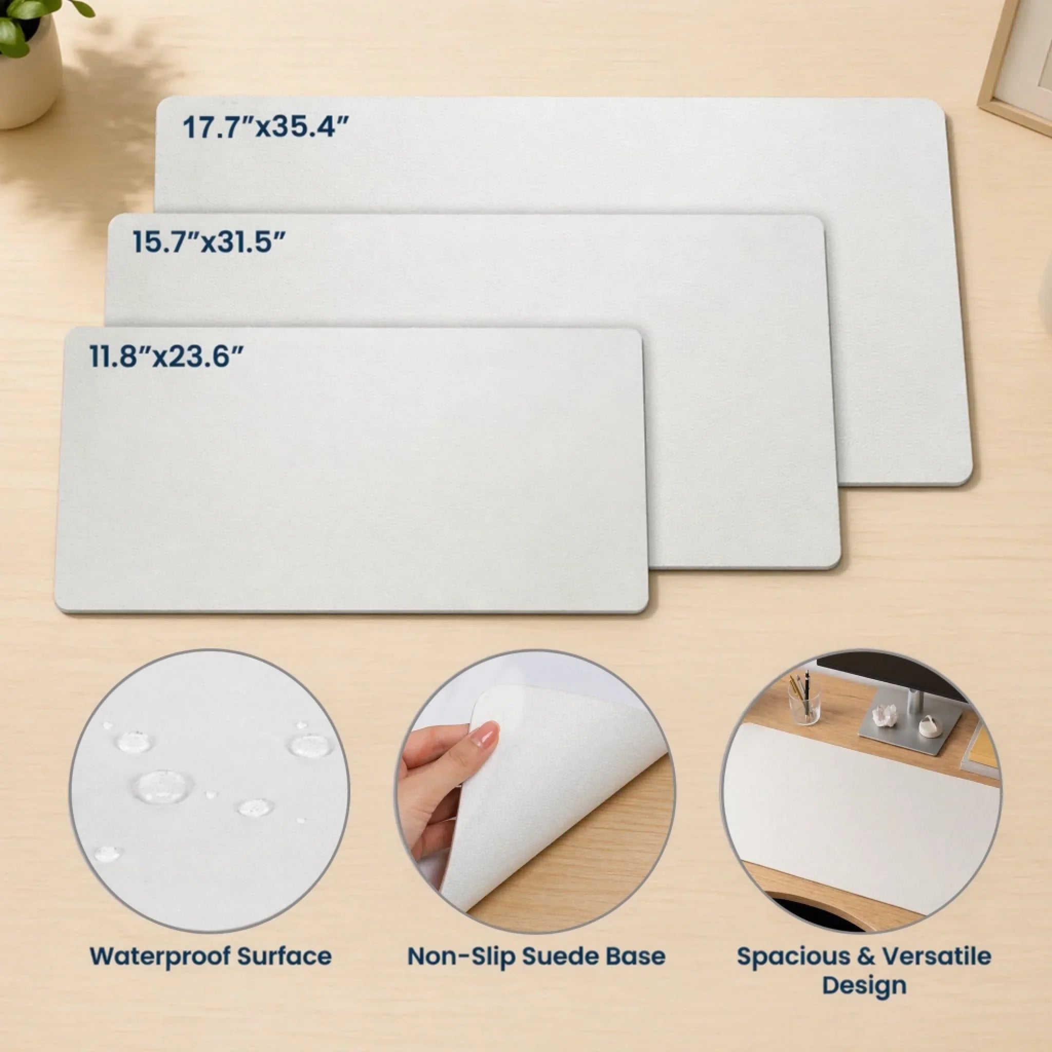 Custom Photo Desk Mat - Personalized Father's Day Birthday Gifts For Dad, Grandpa - Forever Thankful For A Dad Like You