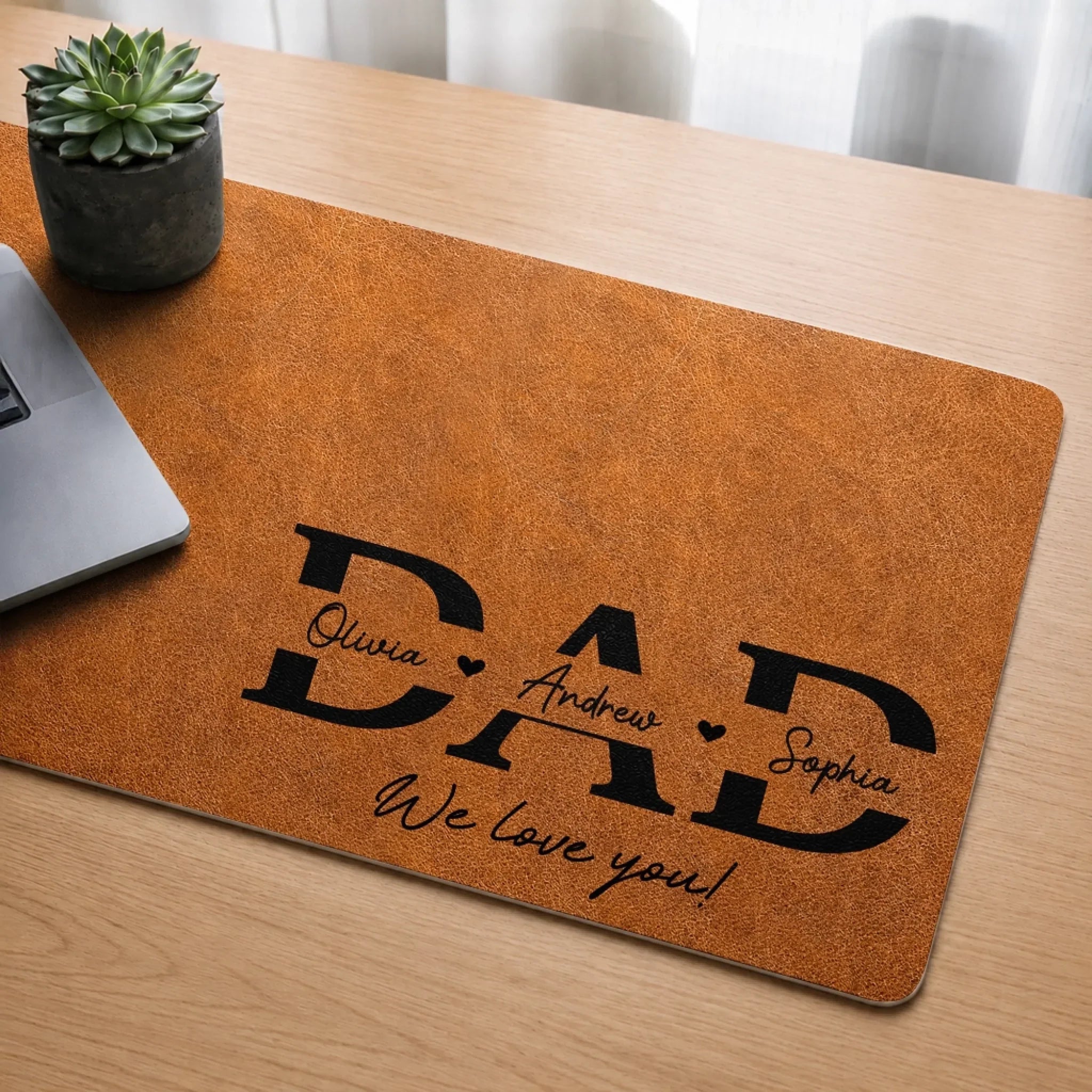 Custom Desk Mat -  Personalized Father's Day Birthday Gifts For Dad, Grandpa - Dad Mode Always Active