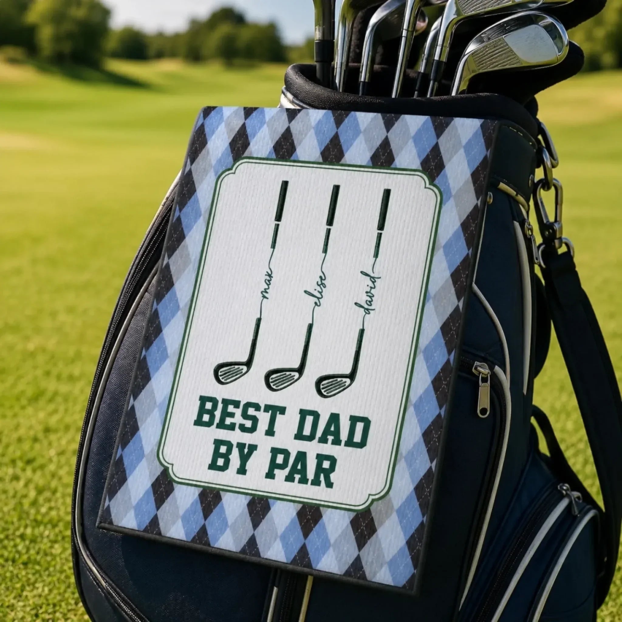 Custom Golf Towel - Personalized Father's Day Birthday Golf Gifts For Dad, Grandpa - Keep Calm & Golf On