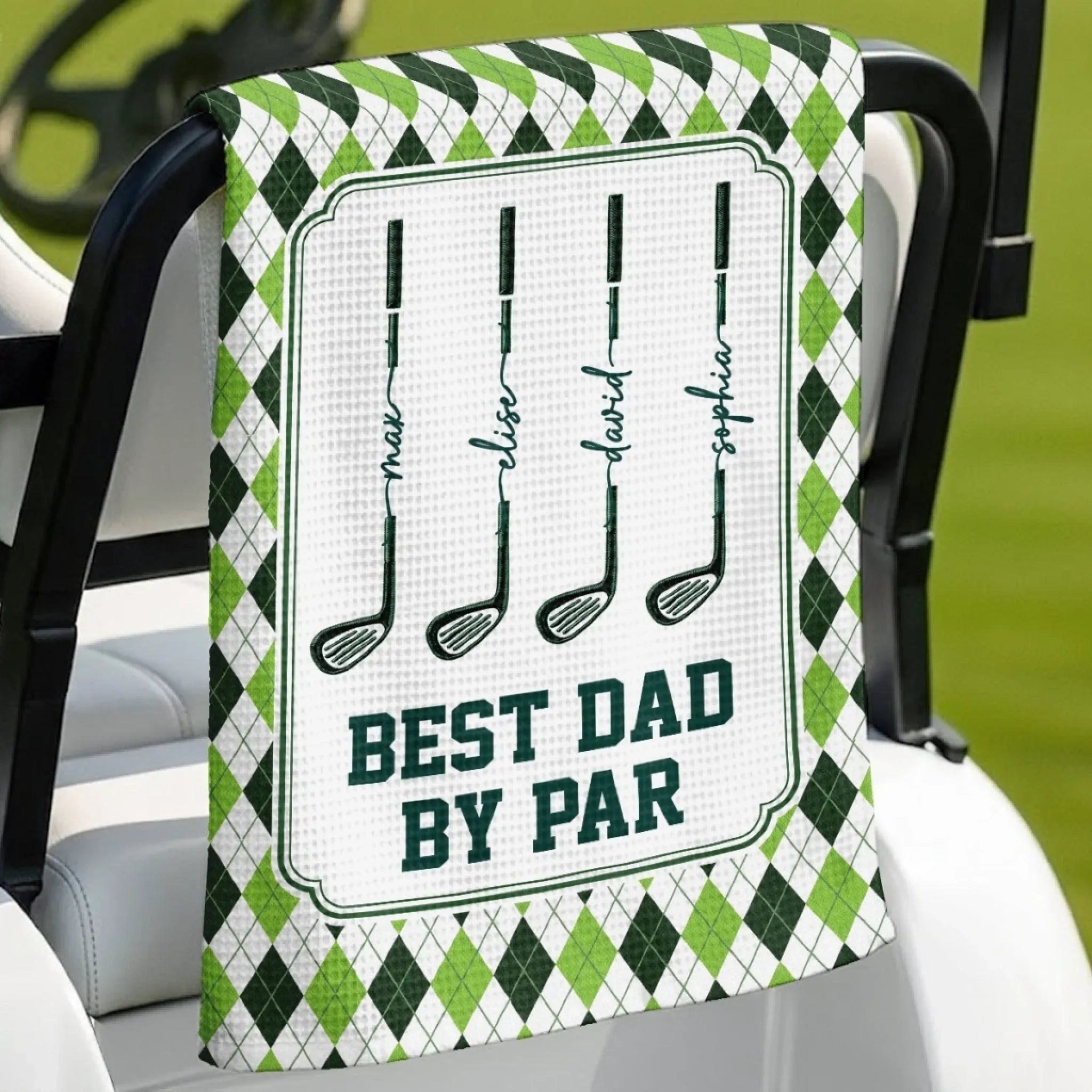 Custom Golf Towel - Personalized Father's Day Birthday Golf Gifts For Dad, Grandpa - Keep Calm & Golf On