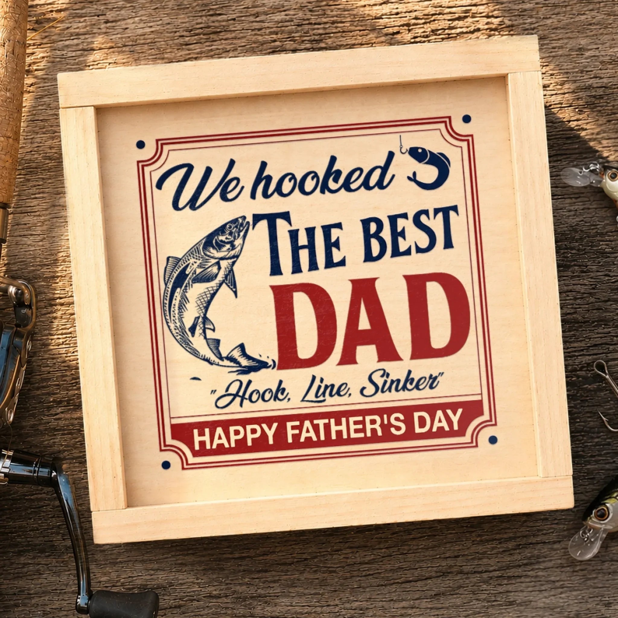 Custom Fishing Lure - Personalized Father's Day Fishing Gifts For Fisherman, Dad, Grandpa - Hooked On Fishing Life