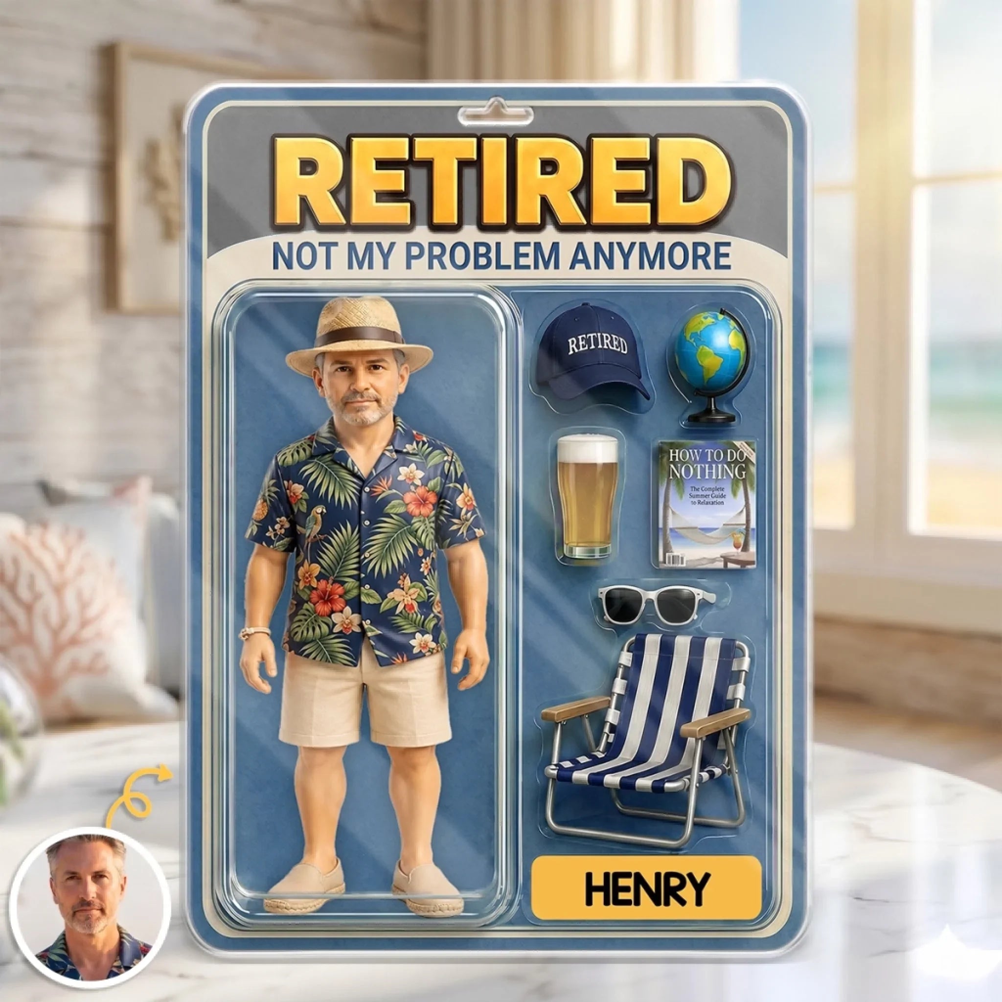 Custom Photo Action Figure Toy Box Acrylic Plaque - Personalized Retirement Gifts For Women, Men - Best Retirement Edition Ever