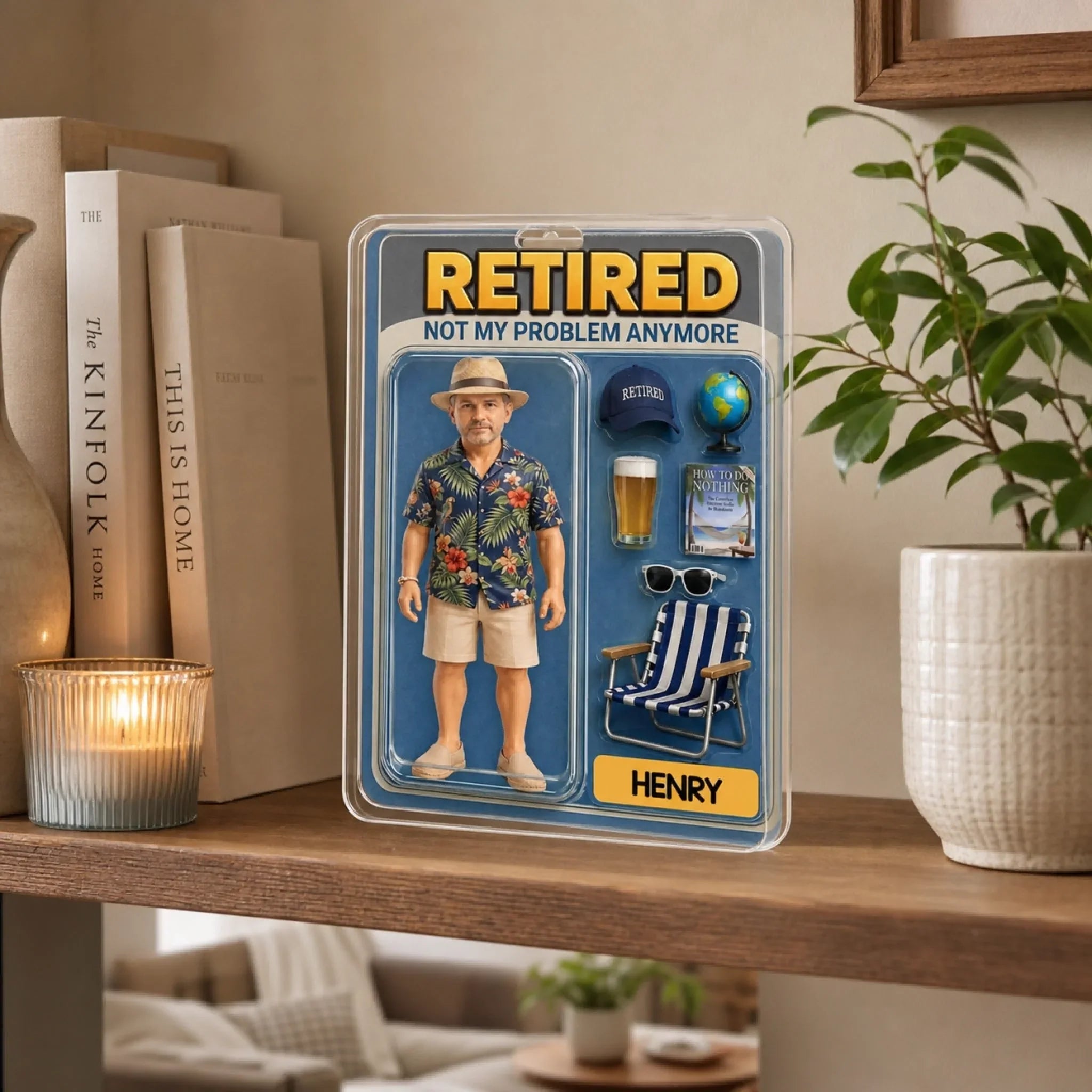Custom Photo Action Figure Toy Box Acrylic Plaque - Personalized Retirement Gifts For Women, Men - Best Retirement Edition Ever