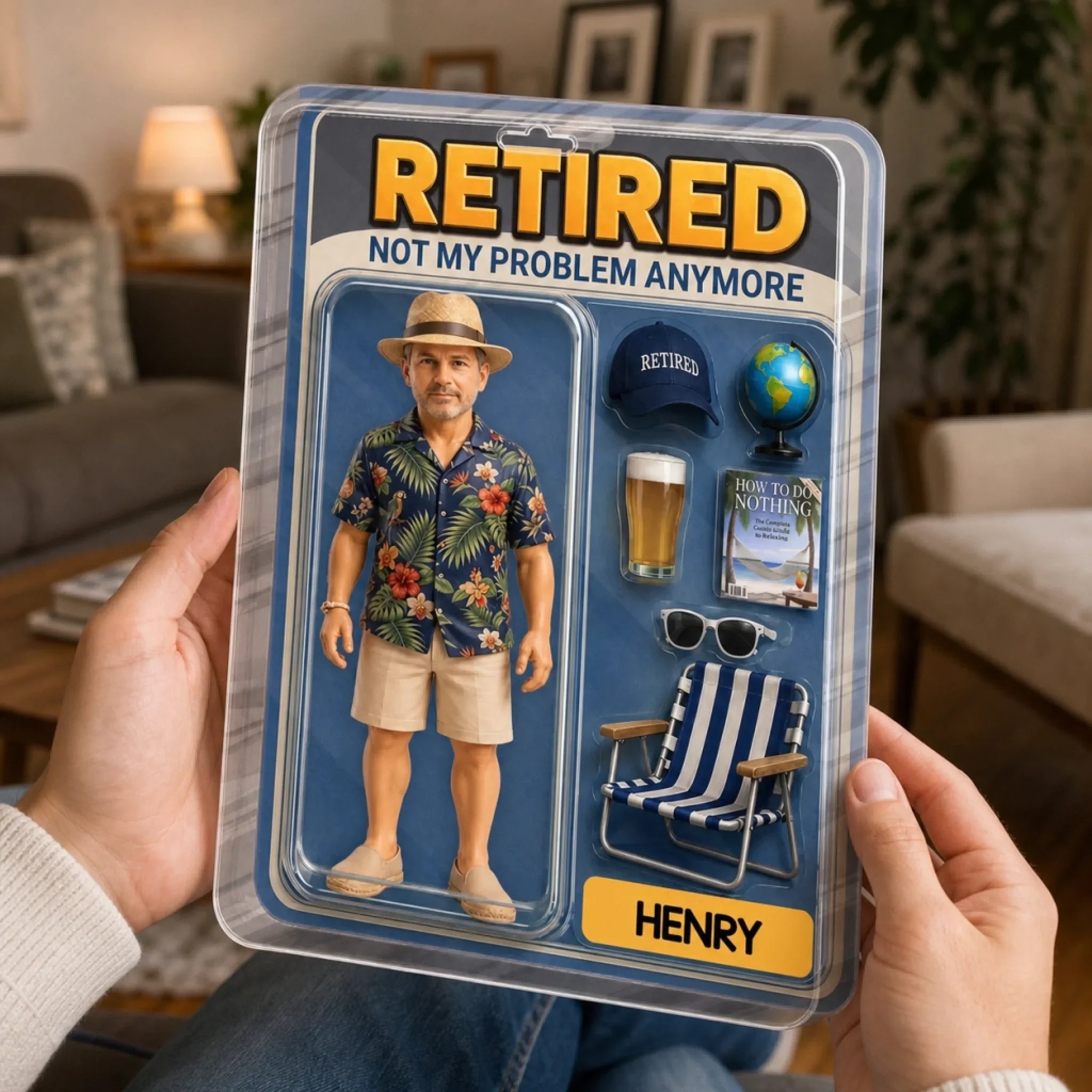 Custom Photo Action Figure Toy Box Acrylic Plaque - Personalized Retirement Gifts For Women, Men - Best Retirement Edition Ever