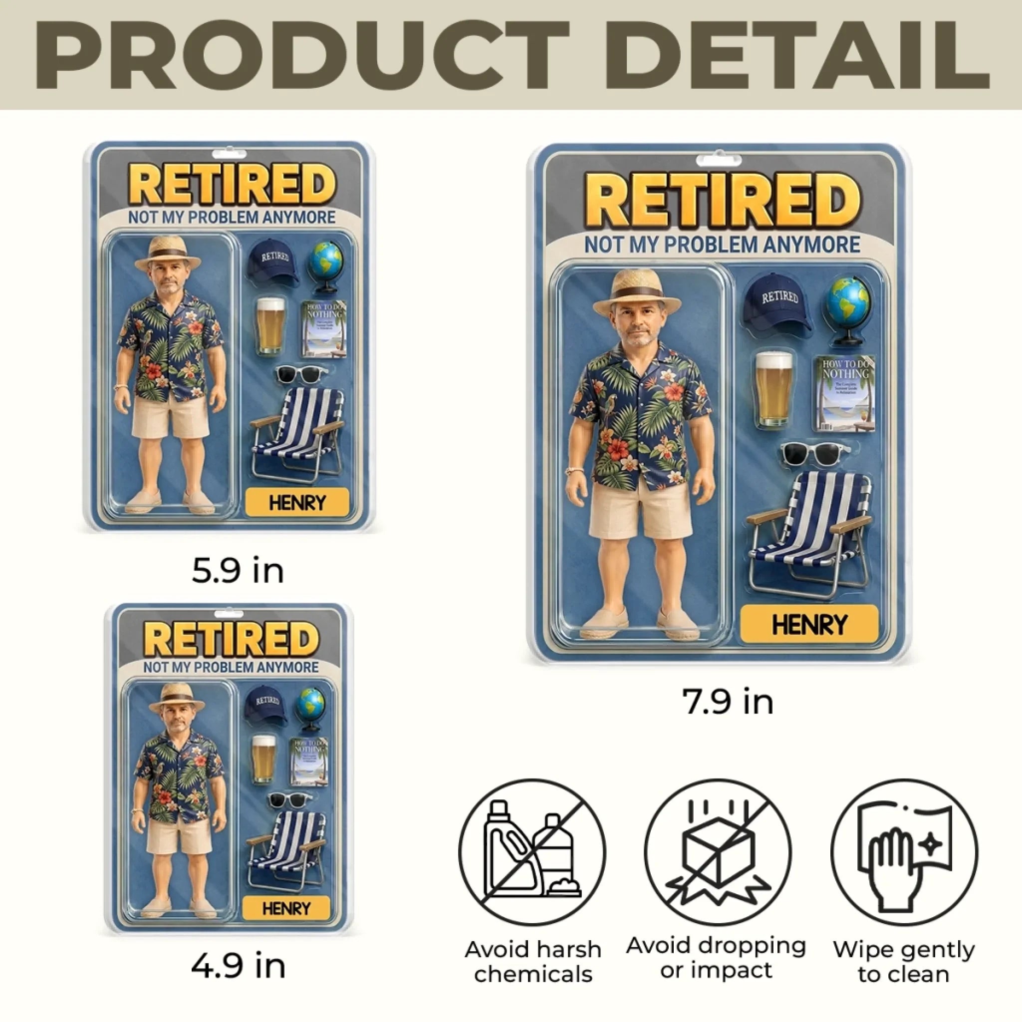 Custom Photo Action Figure Toy Box Acrylic Plaque - Personalized Retirement Gifts For Women, Men - Best Retirement Edition Ever