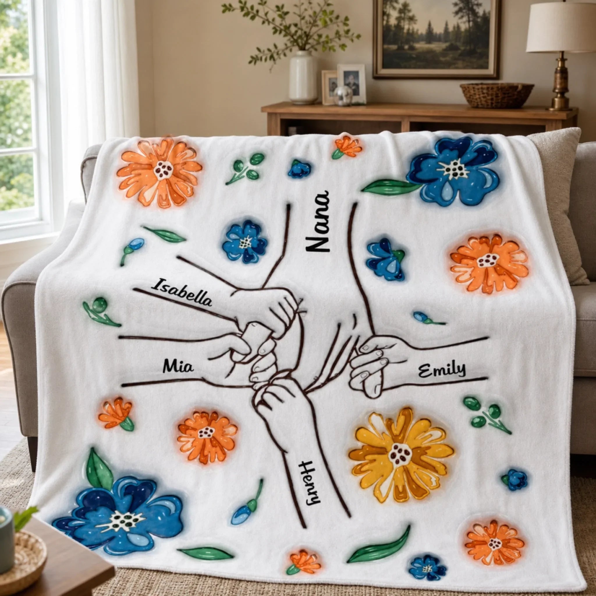 Mom, You Are My Hero - Family Personalized Custom 3D Inflated Effect Printed Blanket - Mother's Day, Gift For Mom, Grandma