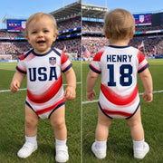Custom USA 2026 Baby Jersey Bodysuit
 - Personalized Baby Shower, Gender Reveal Gifts For New Moms, New Dads, Soccer Lovers - Future Soccer Star In Training