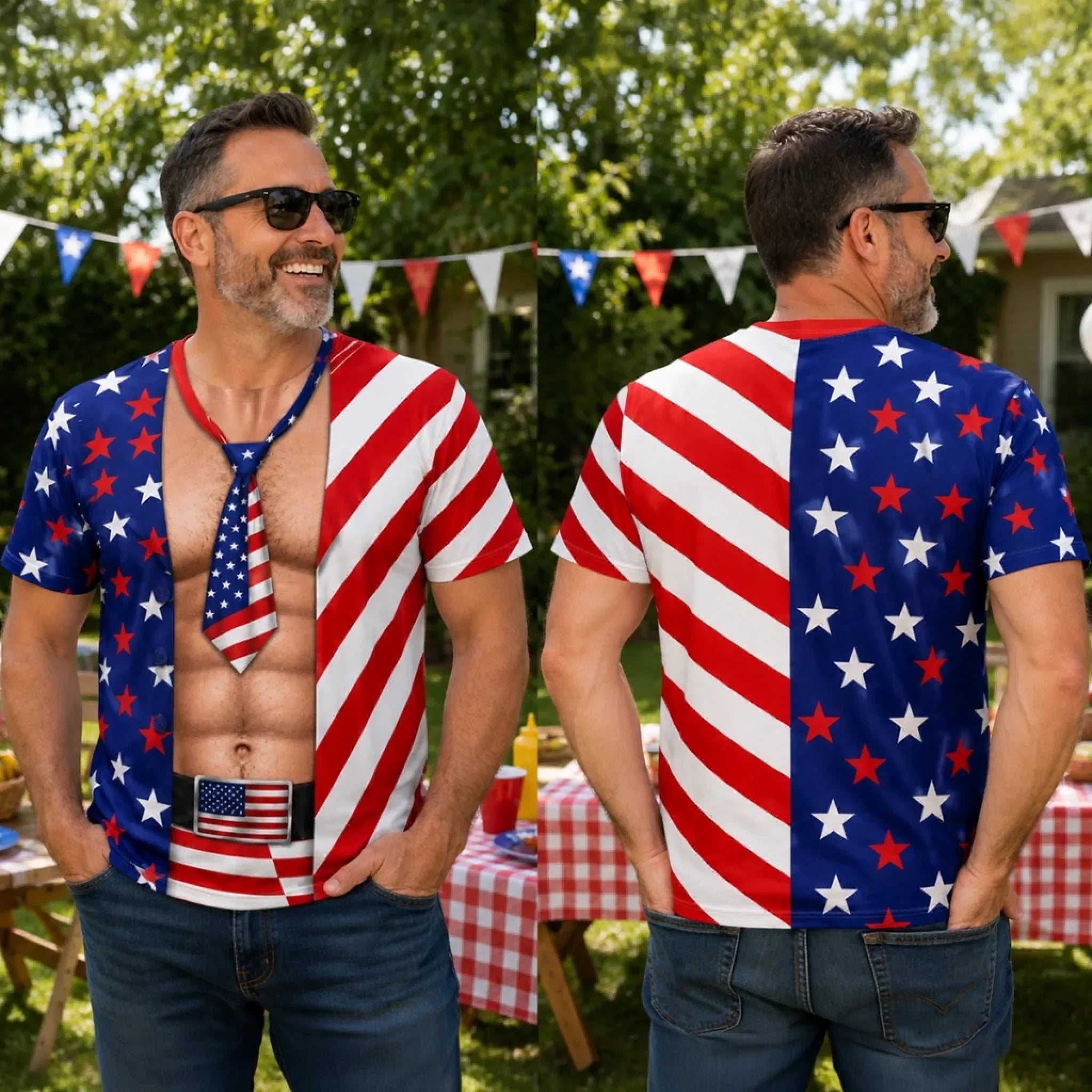 Custom Funny Patriotic T-shirt - Personalized Birthday Gifts For Men, Women - Liberty And Laughs